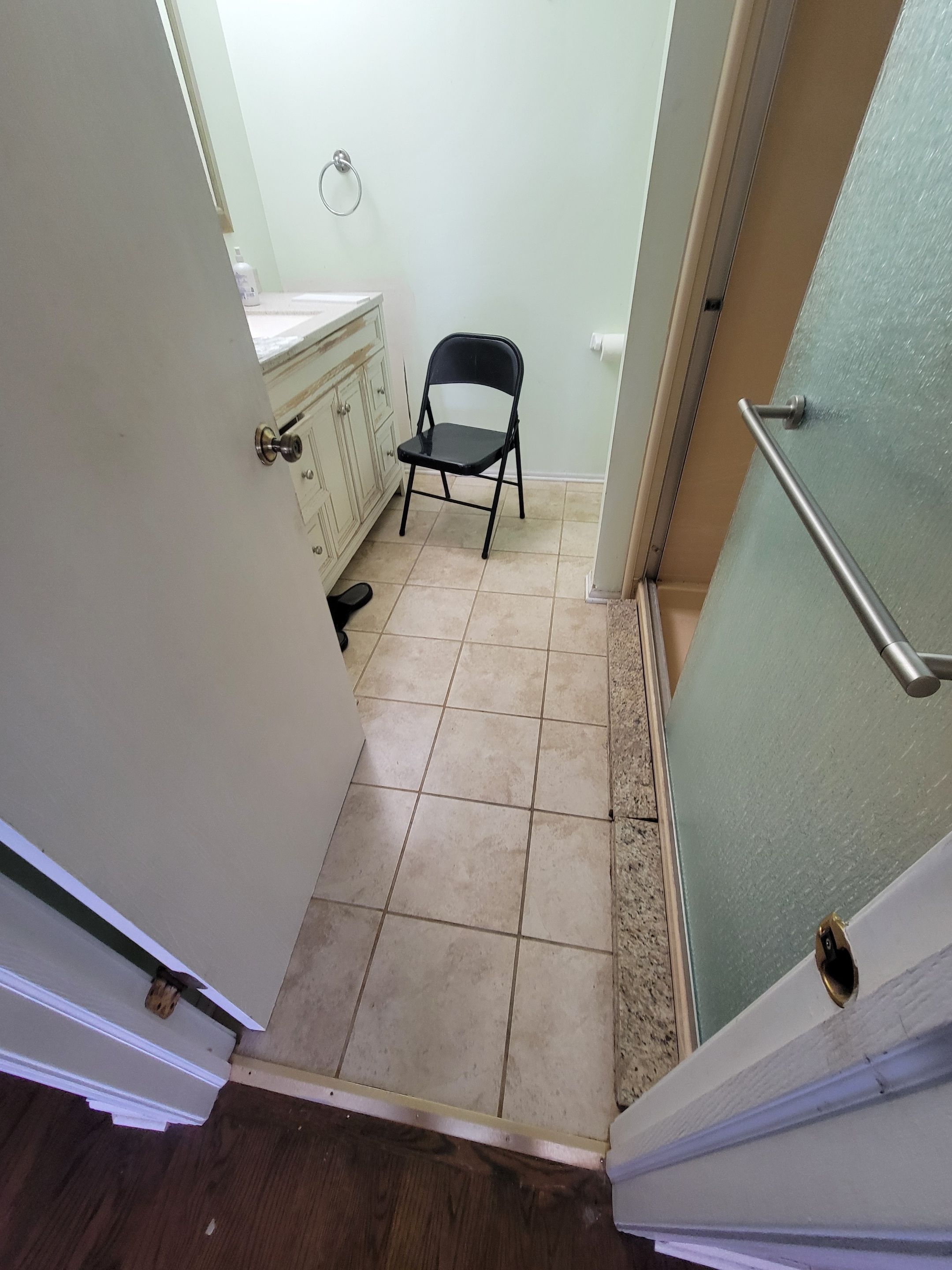 Toilet supply line break in 2nd level Master Bathroom by Chicagoland Water Medics