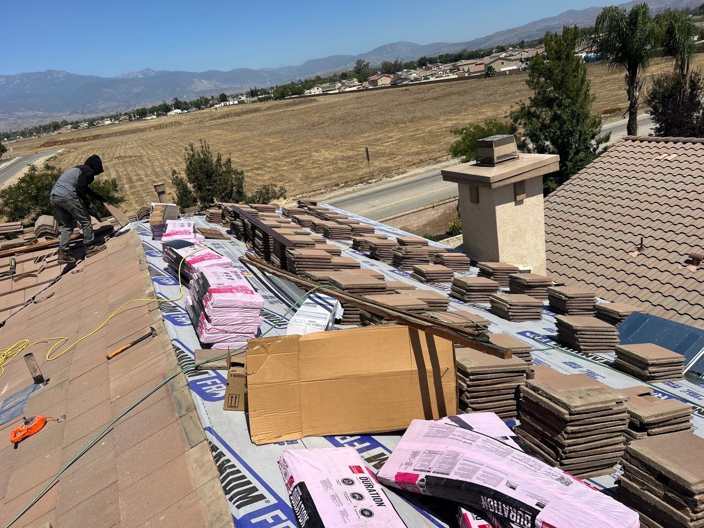 Complete Concrete Tile Roof Replacement and Solar Integration in San Jacinto by Reliable Roofing San Diego Inc.