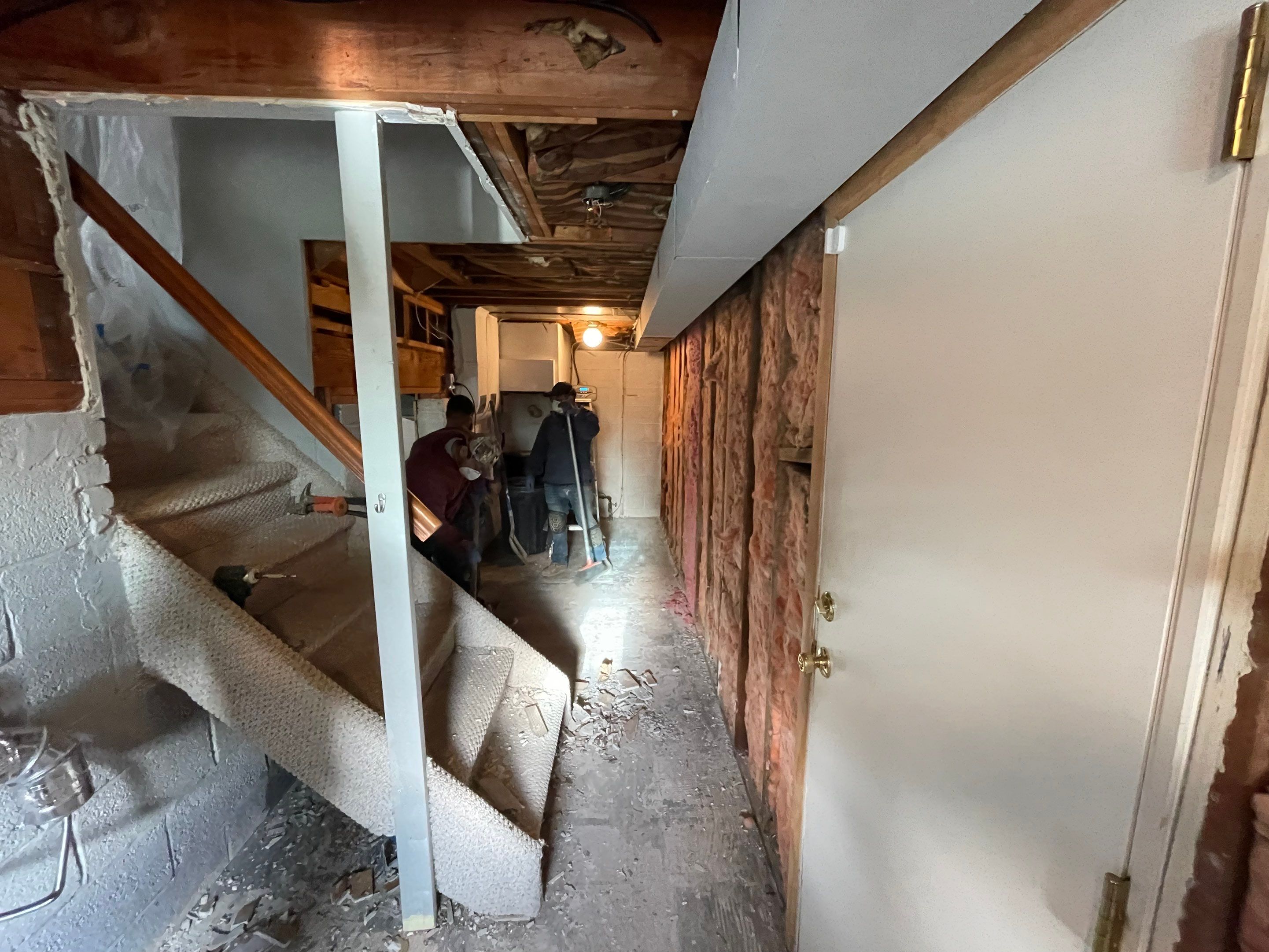 Basement Remodel using Wood by Home Concepts Construction