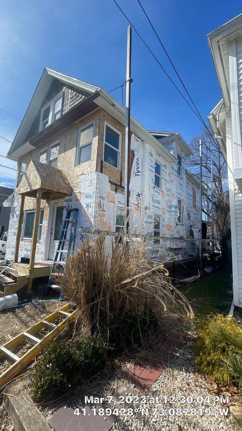 Siding Installation using Hardie Plank Aged Pewter by A Plus Exterior