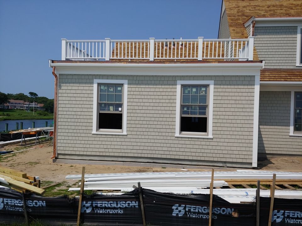 Gutter Installation using 4x6 Fiberglass Gutter in Harwich Port, MA by Gutter Pro Enterprises