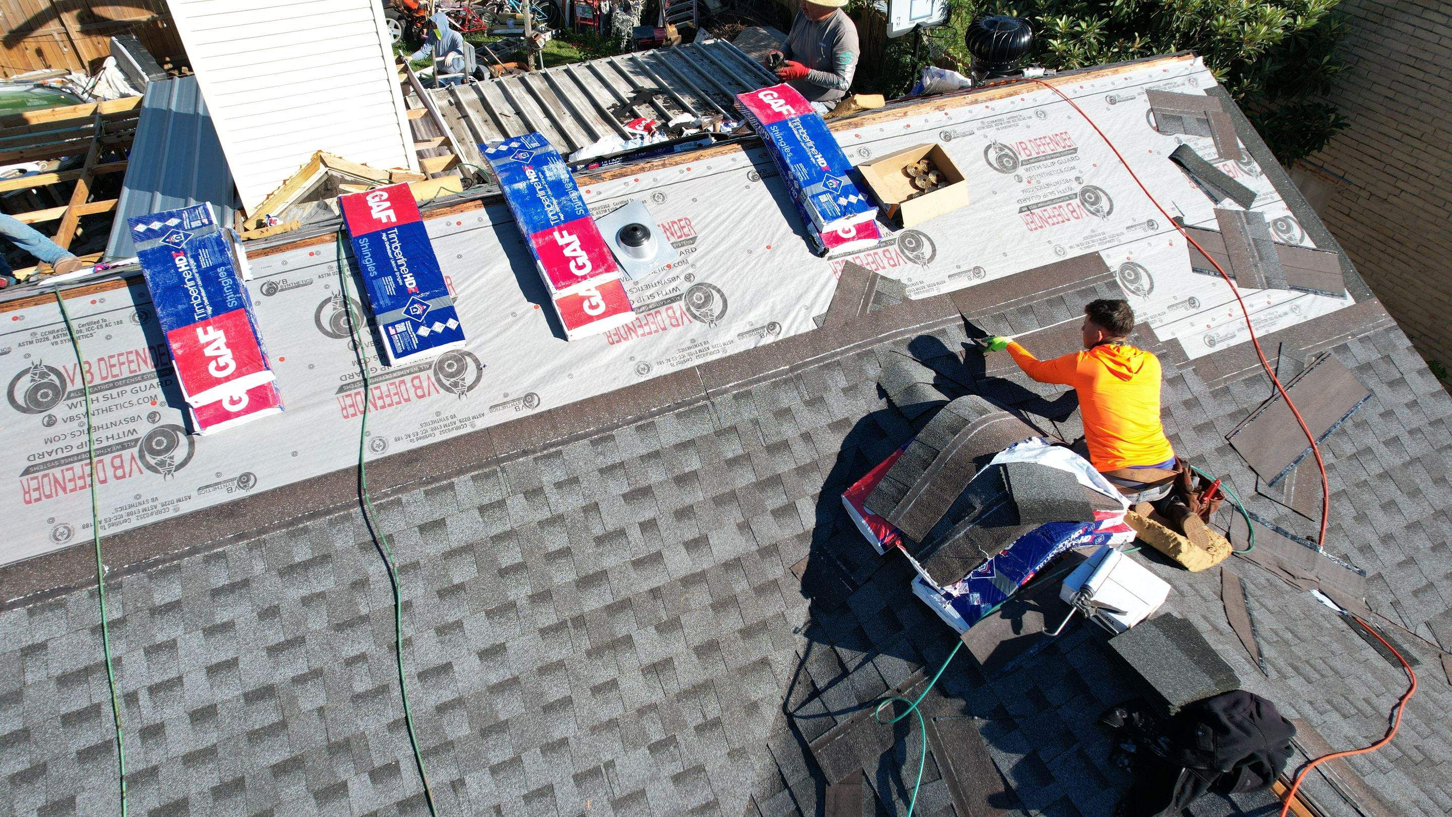 Tan Architectural Shingle Roof Replacement — Houston, TX by PL Roofing & SB Roofing, LLC.