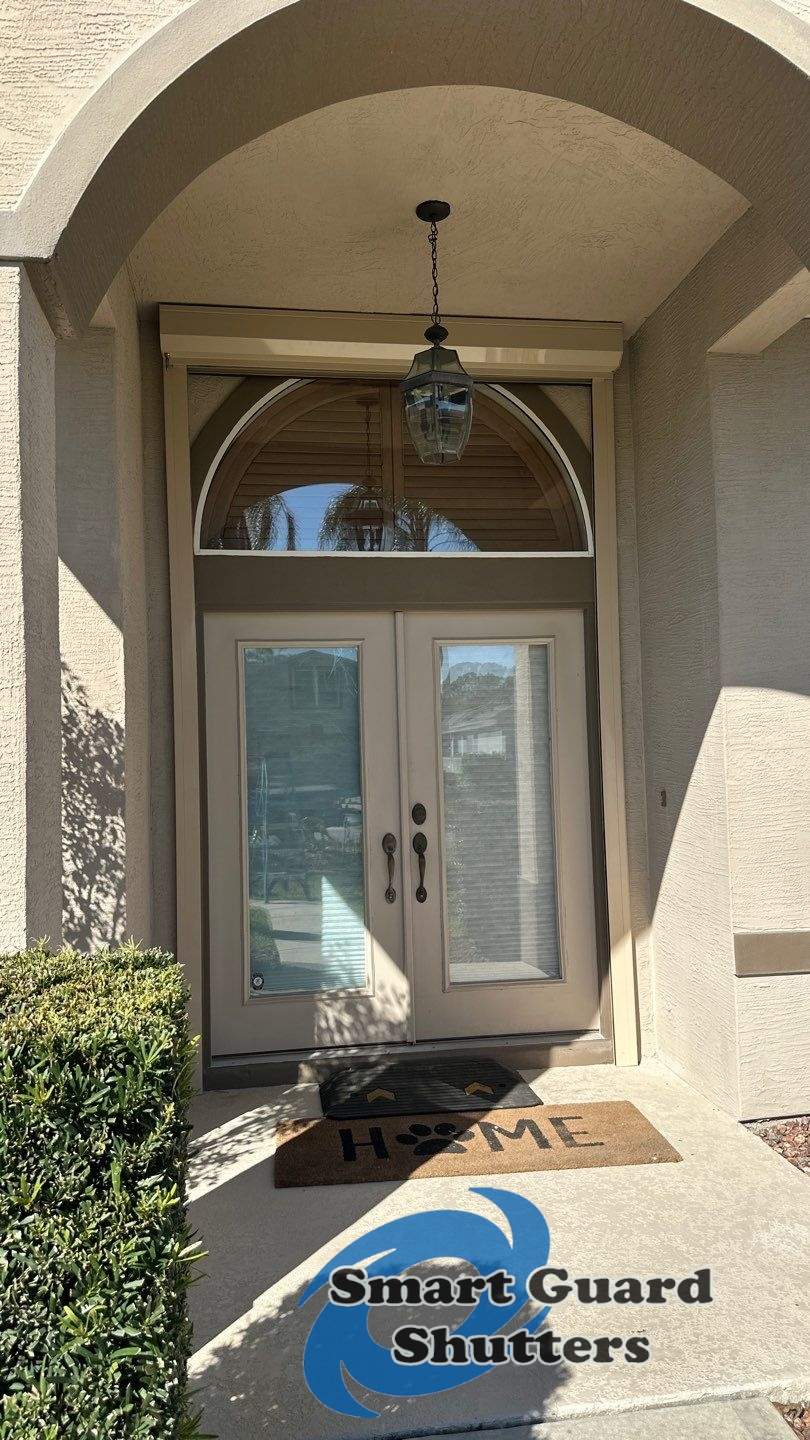 Rolling Shutter in Beige by Smart Guard Shutters