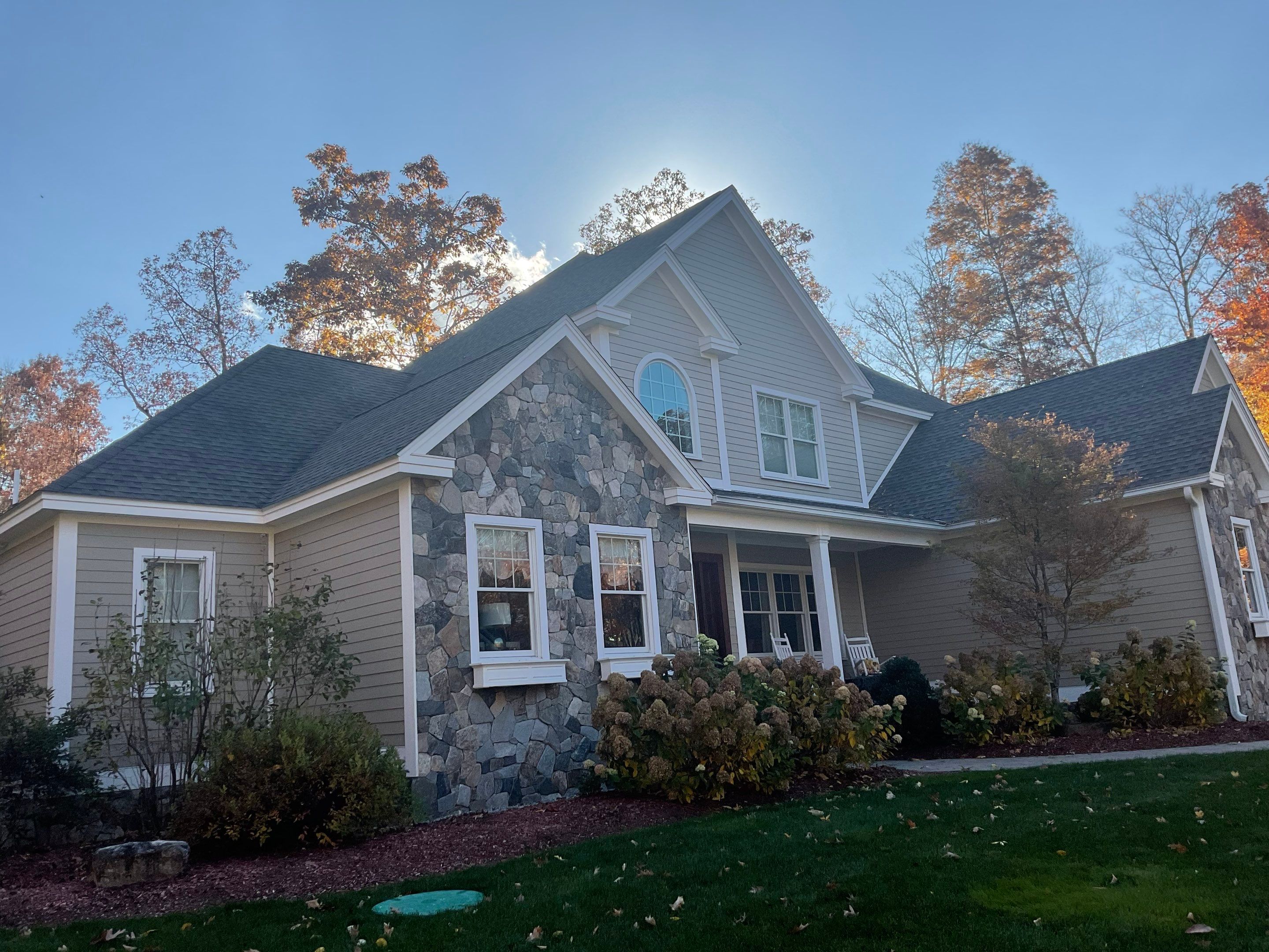 the service being performed is cleaning the exterior siding and stone of the house to enhance its appearance and maintenance