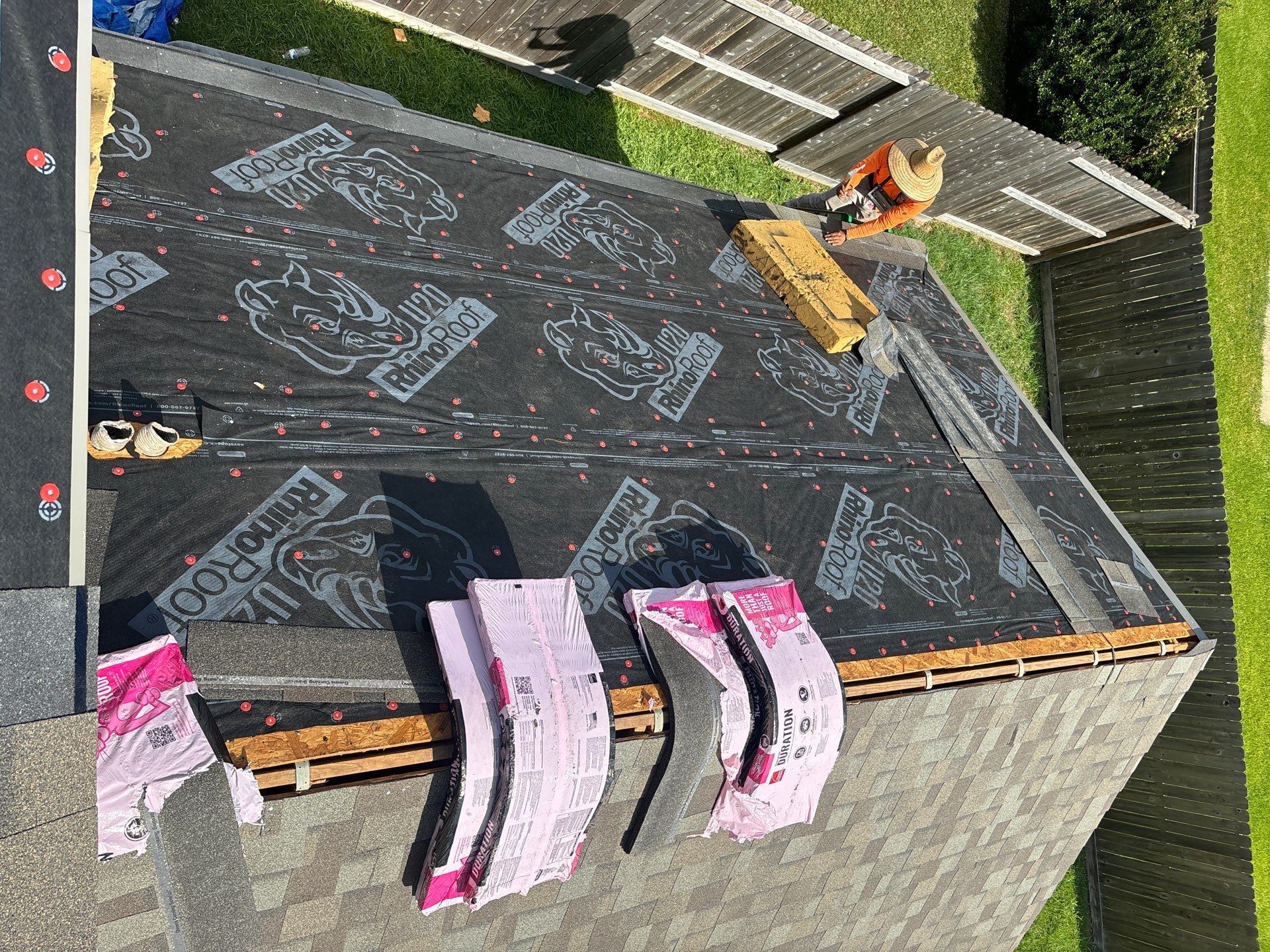 Residential Roofing Installation using Owen's Corning Duration (Lifetime) Shingles by Roof Repair Company