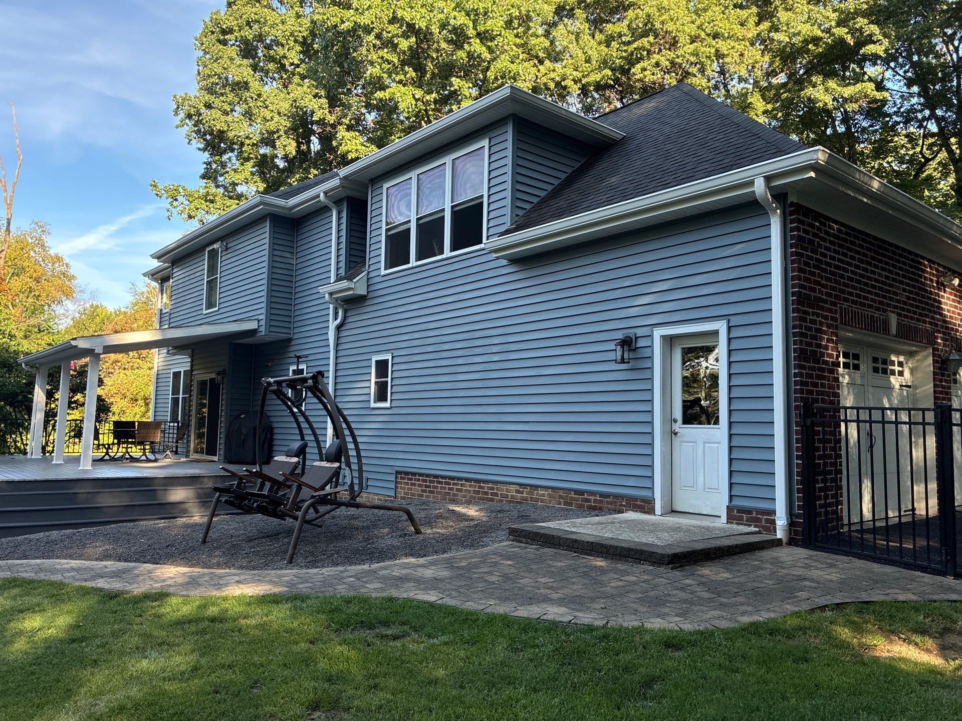 Full House Siding Renovation with English Wedgewood Vinyl in Gibsonia by Ideal Siding Pittsburgh