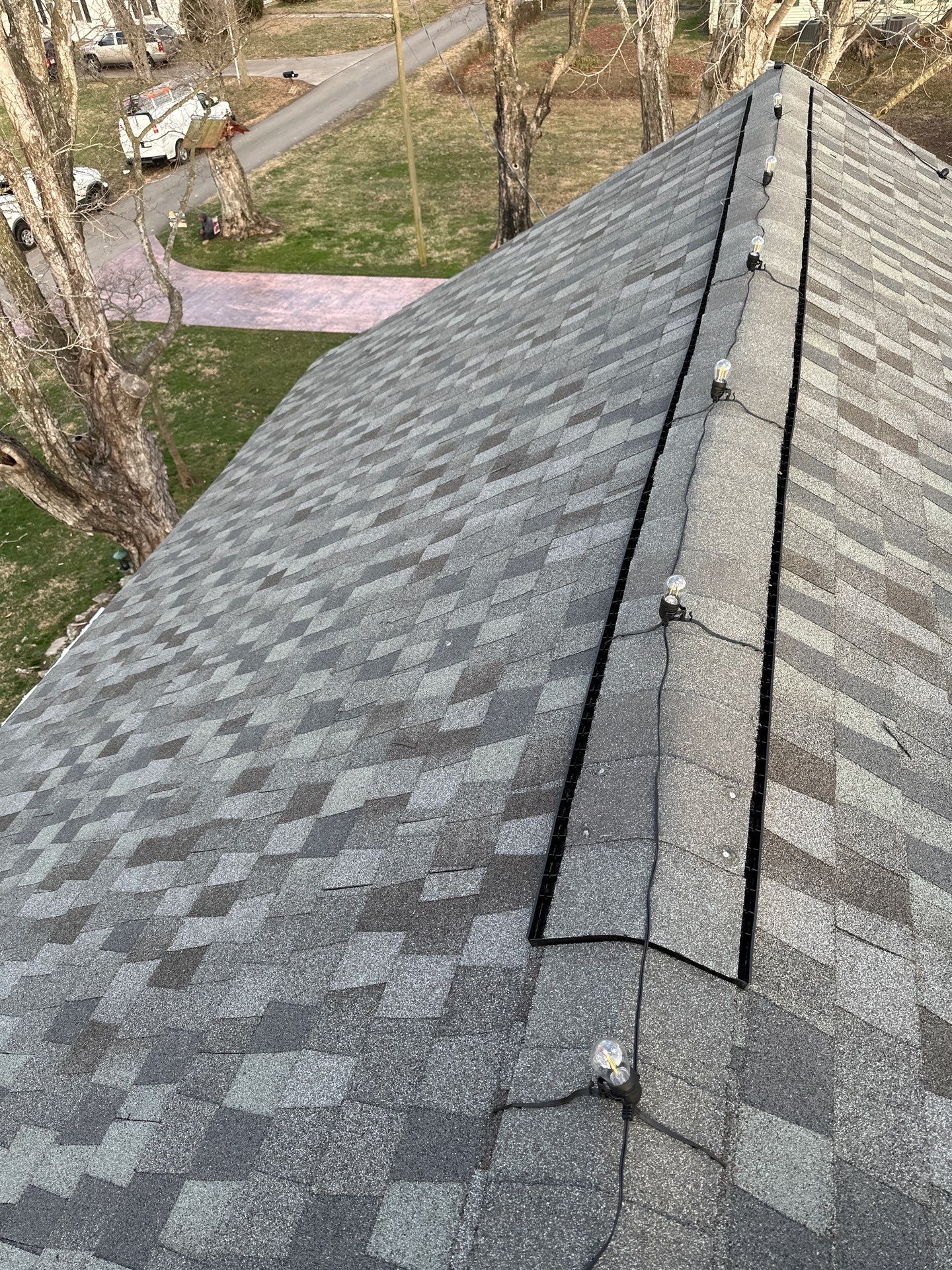 Residential Roofing Installation using GAF Timberline HDZ Harvest Blend in Nantucket Morning by Undersun Roofing 
