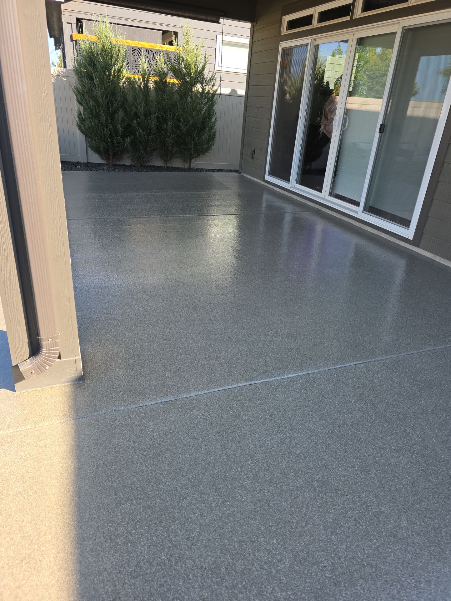 Patio Transformation using Trail Mix 1/8" Chip by Croc Coatings, LLC