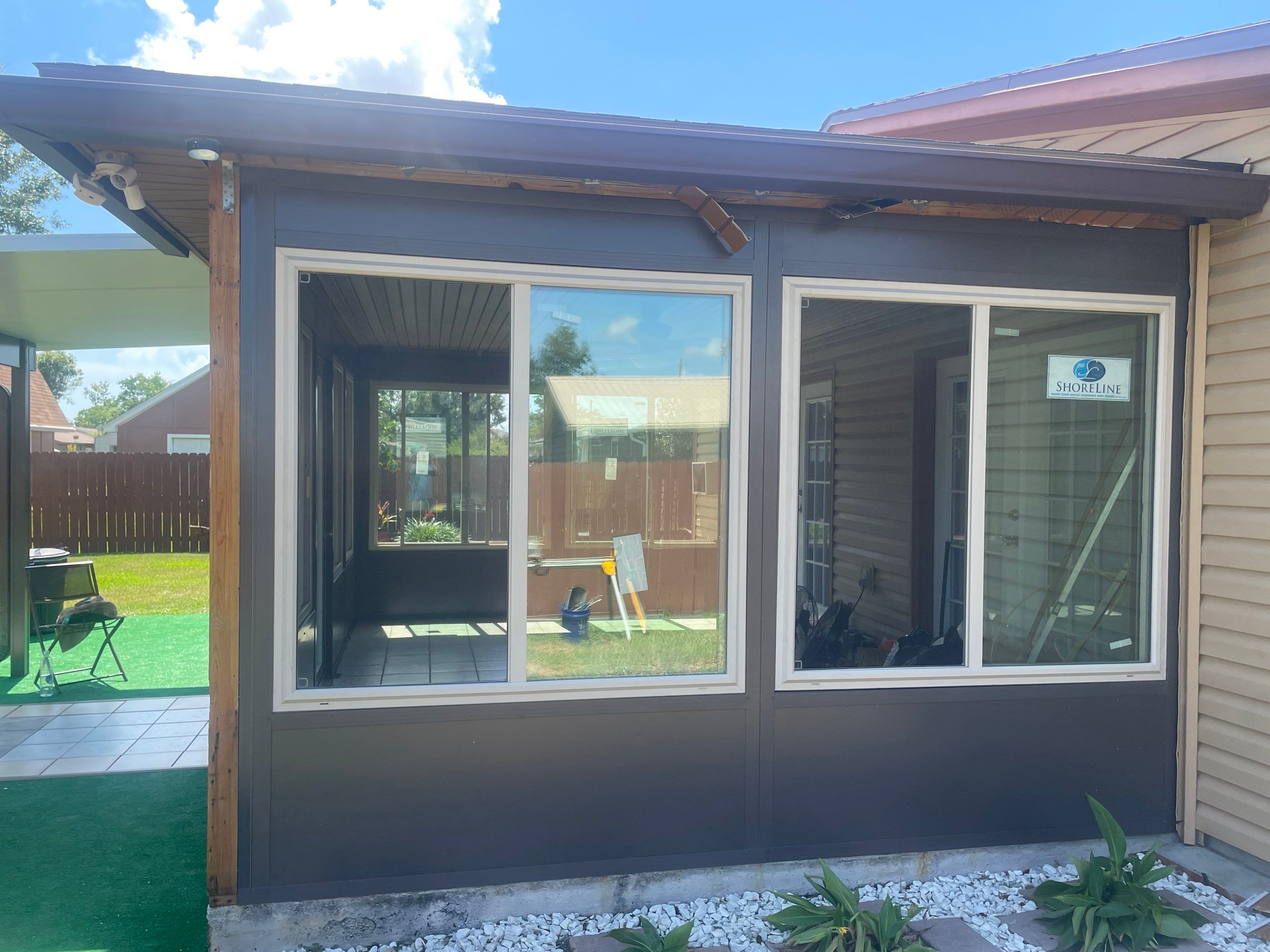 Glass Room using Colorbeam by Titan Sunrooms