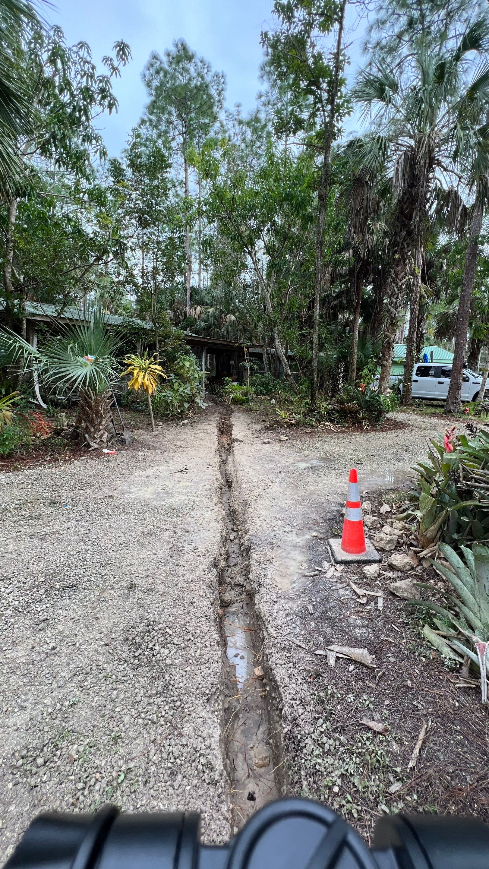 Hydro Excavating a Trench for Utility Lines by APS Power & Water