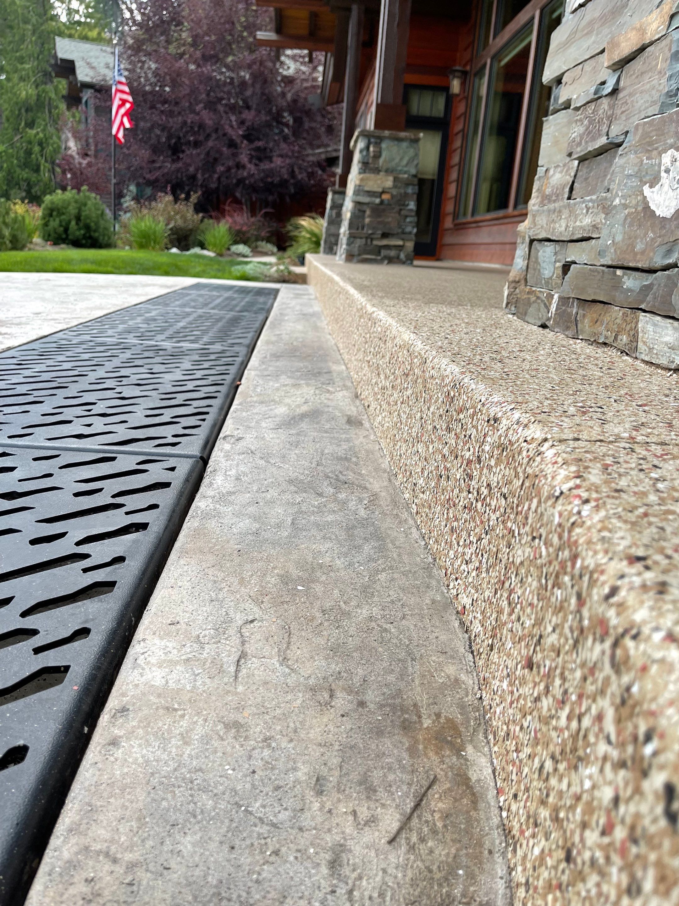 Patio and Walkway using Pecan and the Penntek Evolution Flooring System by Croc Coatings, LLC