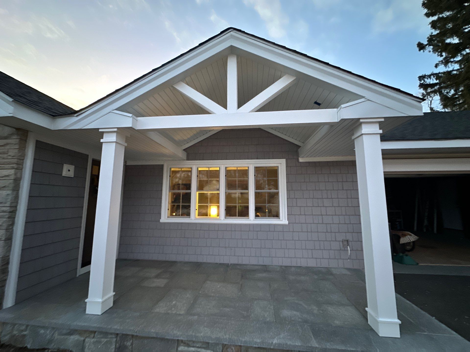 Siding Installation and Azek portico by A Plus Exterior