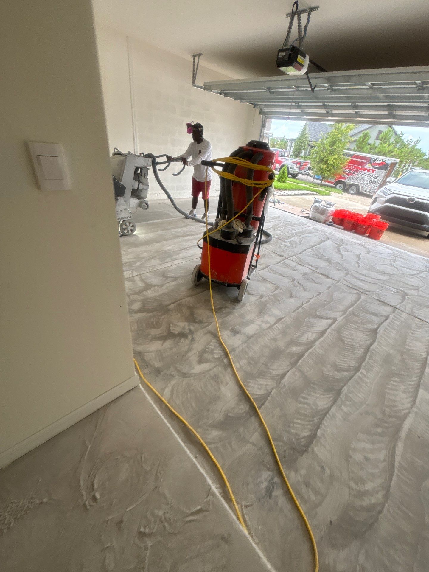 Flake Epoxy Garage Floor Coating System in Zephyrhills by Performance Floors & Coating