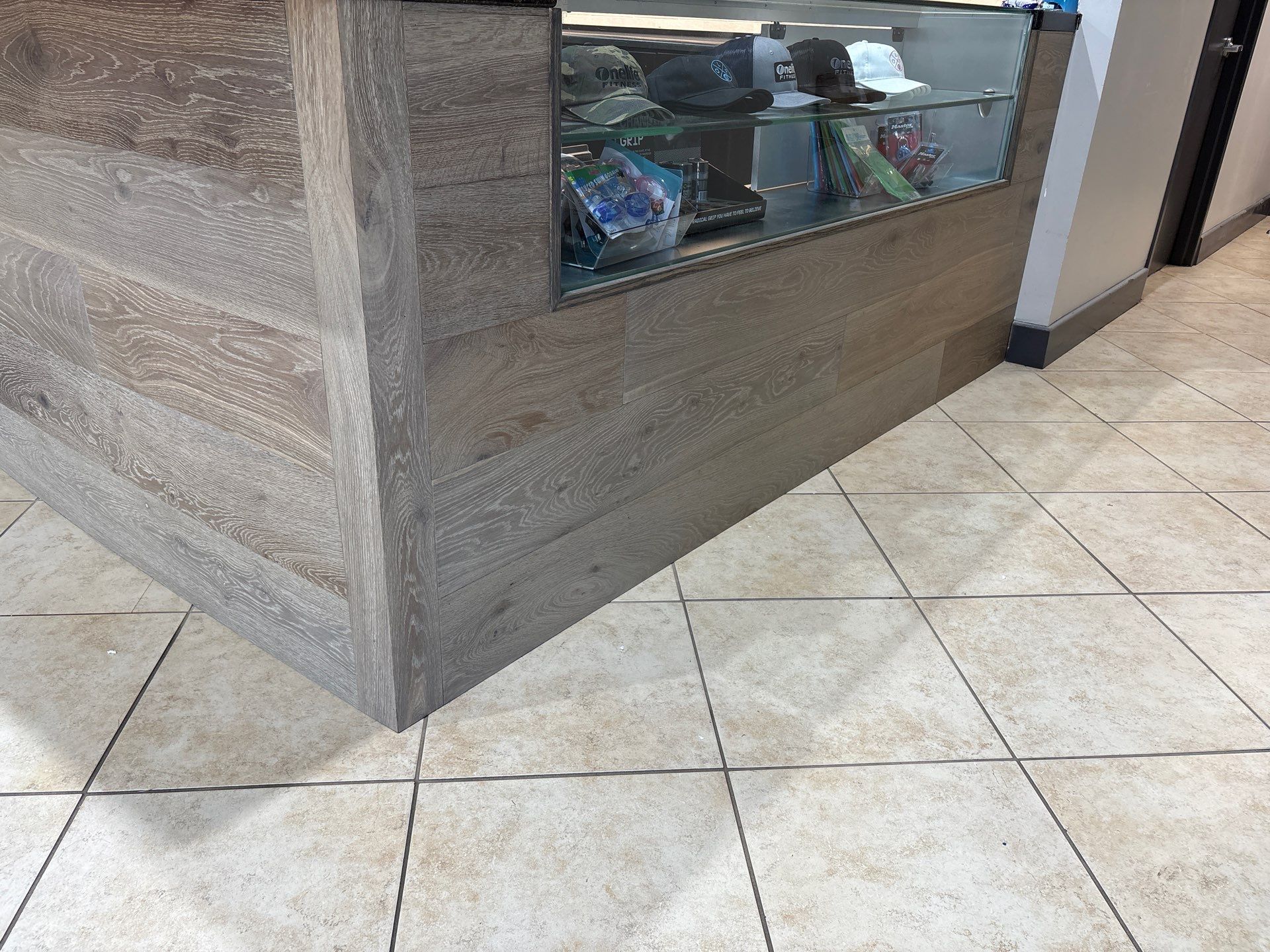 Northlake OLF - Recovery room renovation, flooring installation, front desk, accent wall by Nova HomeWorks 