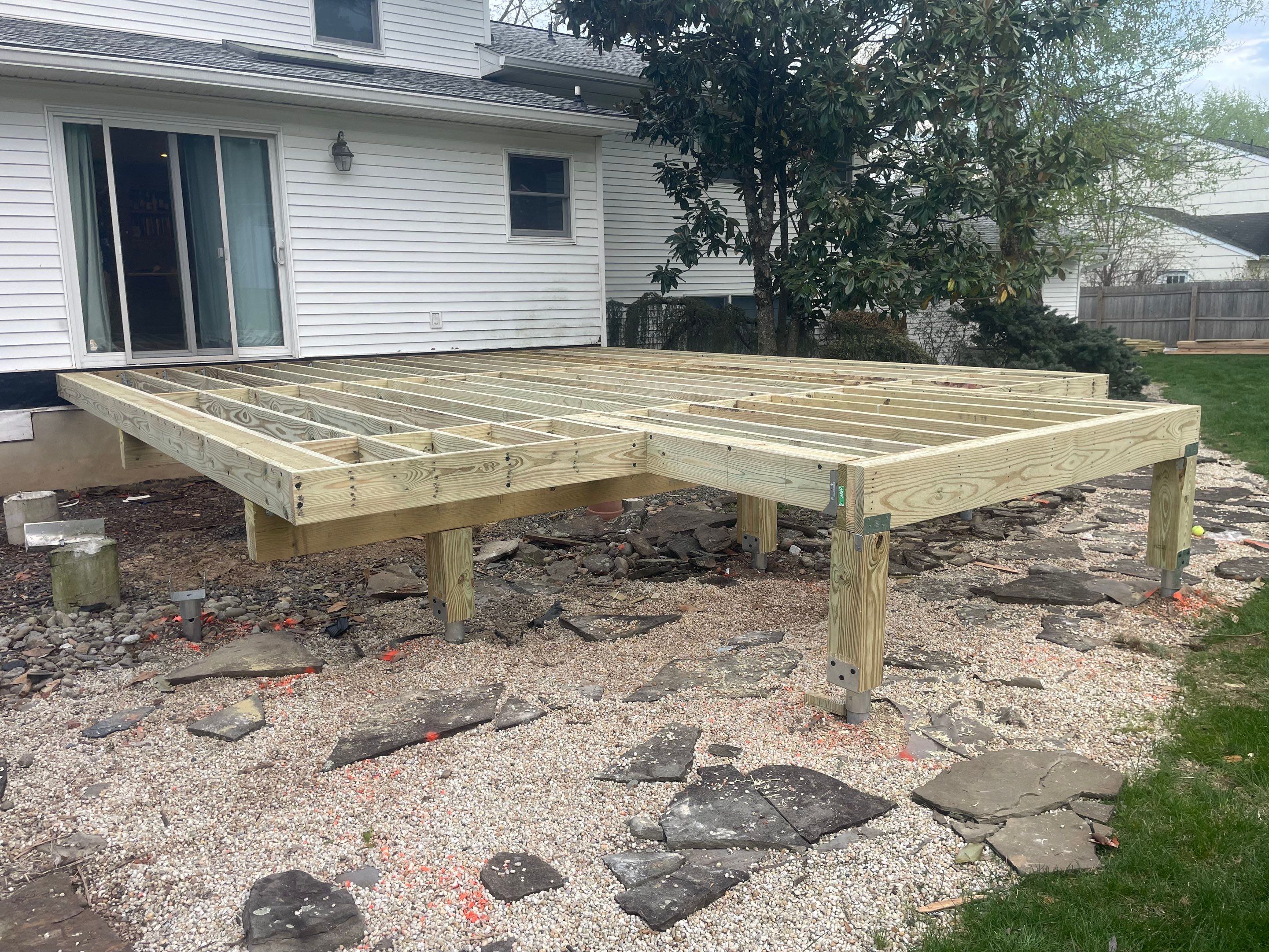 Deck Resurface with an add on roof in Princenton by deck guardian