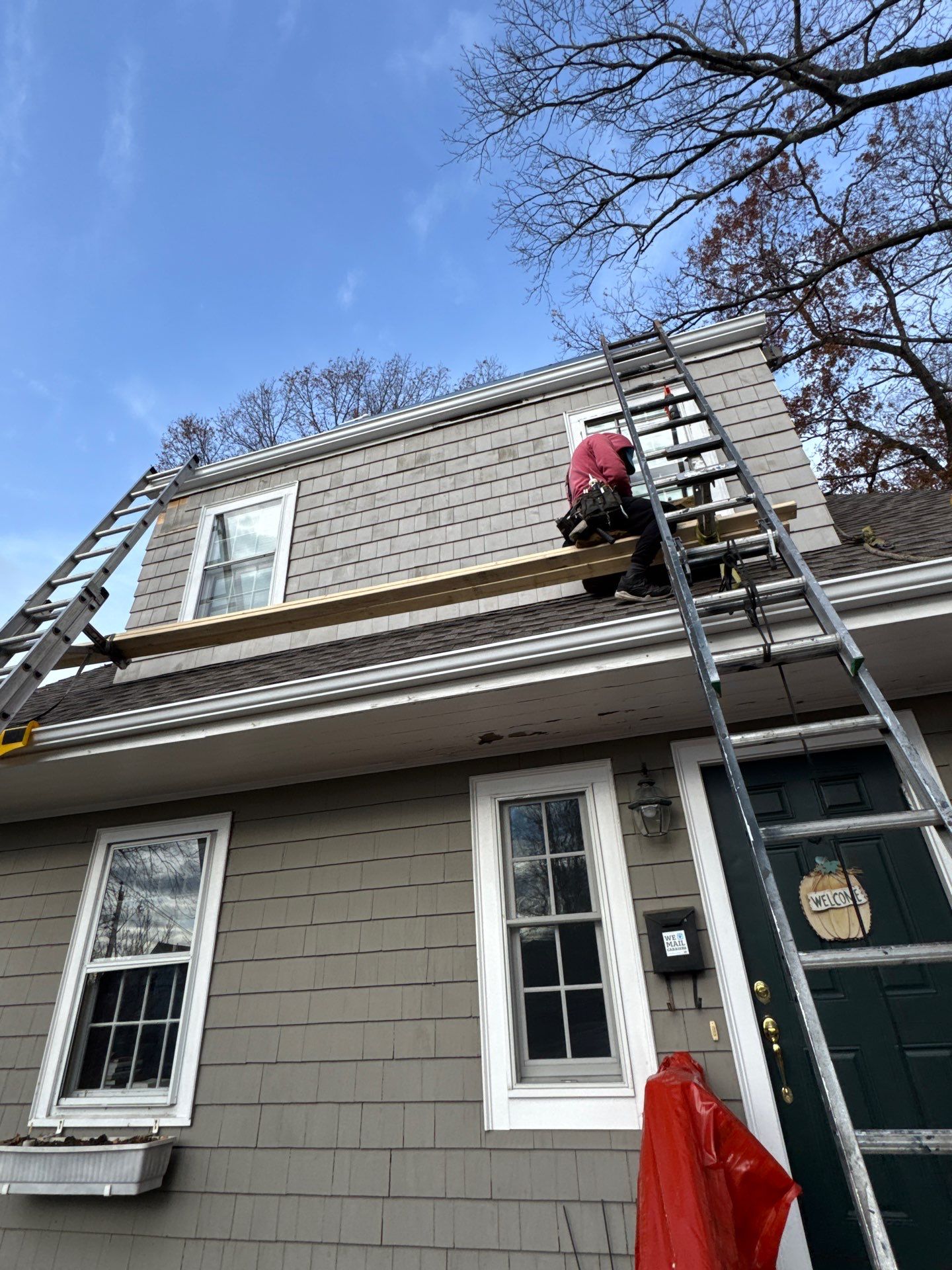 Lexington Complete EPDM Roof with Dormer Cedar Shake & Trim Restoration by Mighty Dog Roofing of Greater Middlesex County