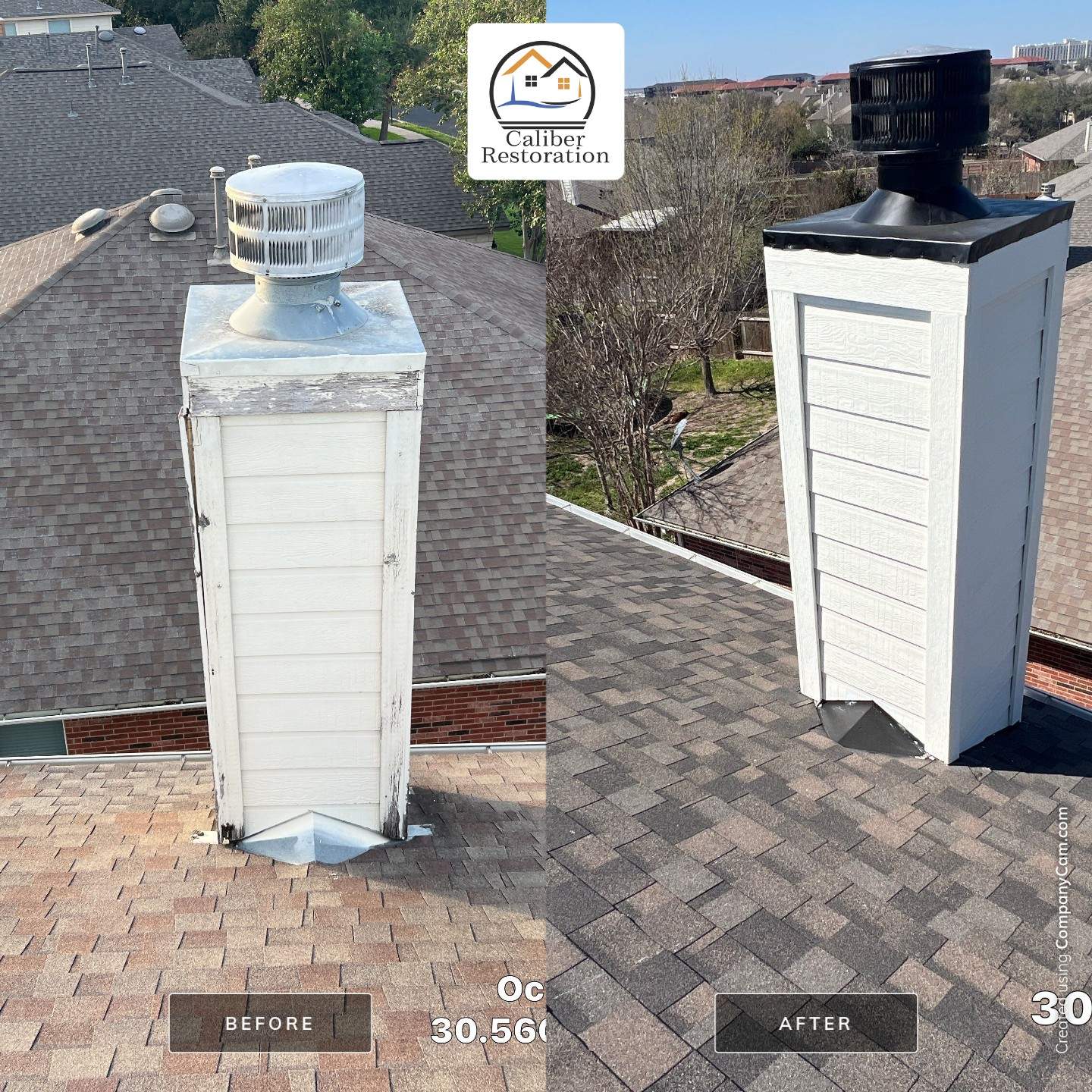 Architectural Shingle Roof Replacement and Storm Damage Restoration in Round Rock by Caliber Restoration LLC