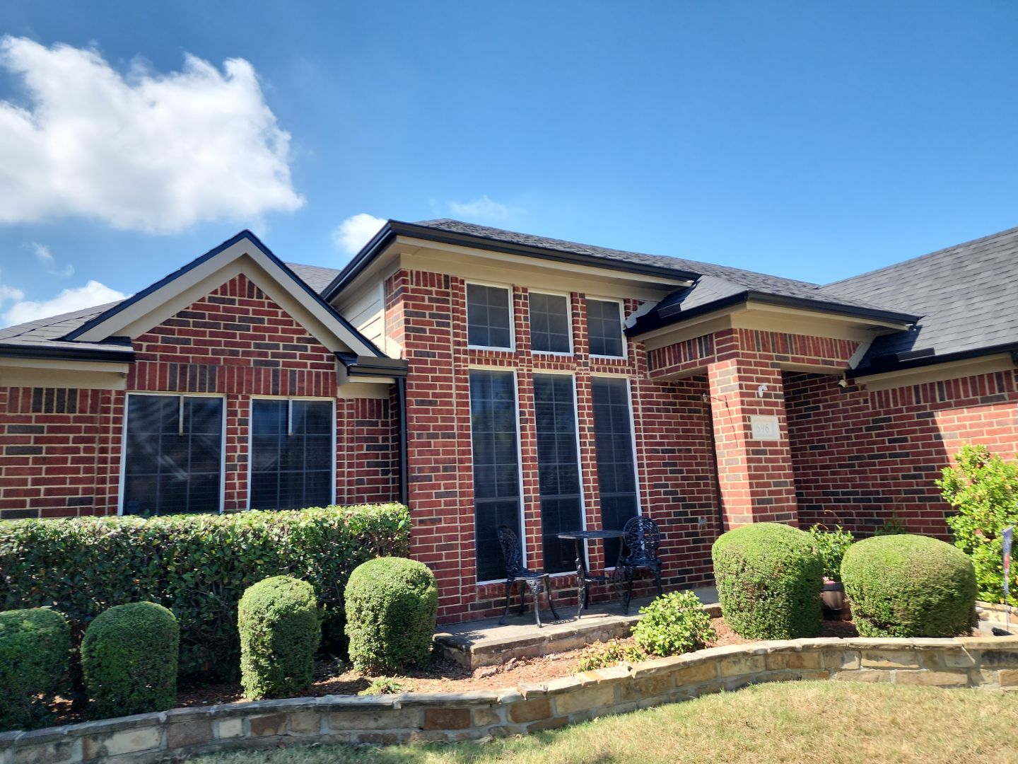 Exterior Makeover Reroof, Gutters and Exterior Paint by Tex-Line Roofing