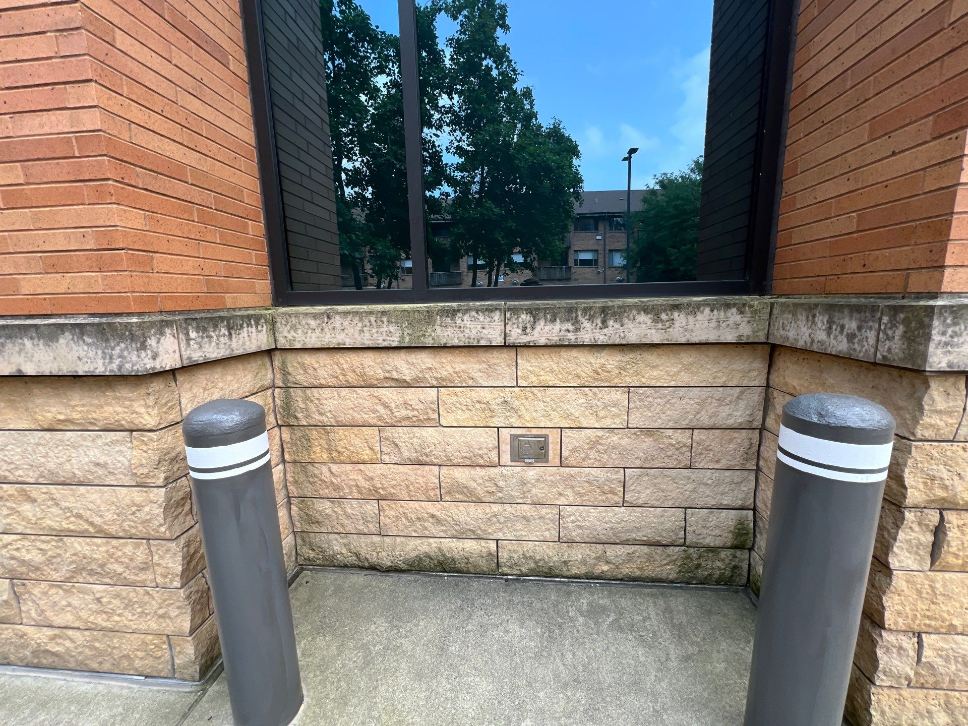 natural stone using Algaecide, soft wash soap by Northern Power Washing LLC.