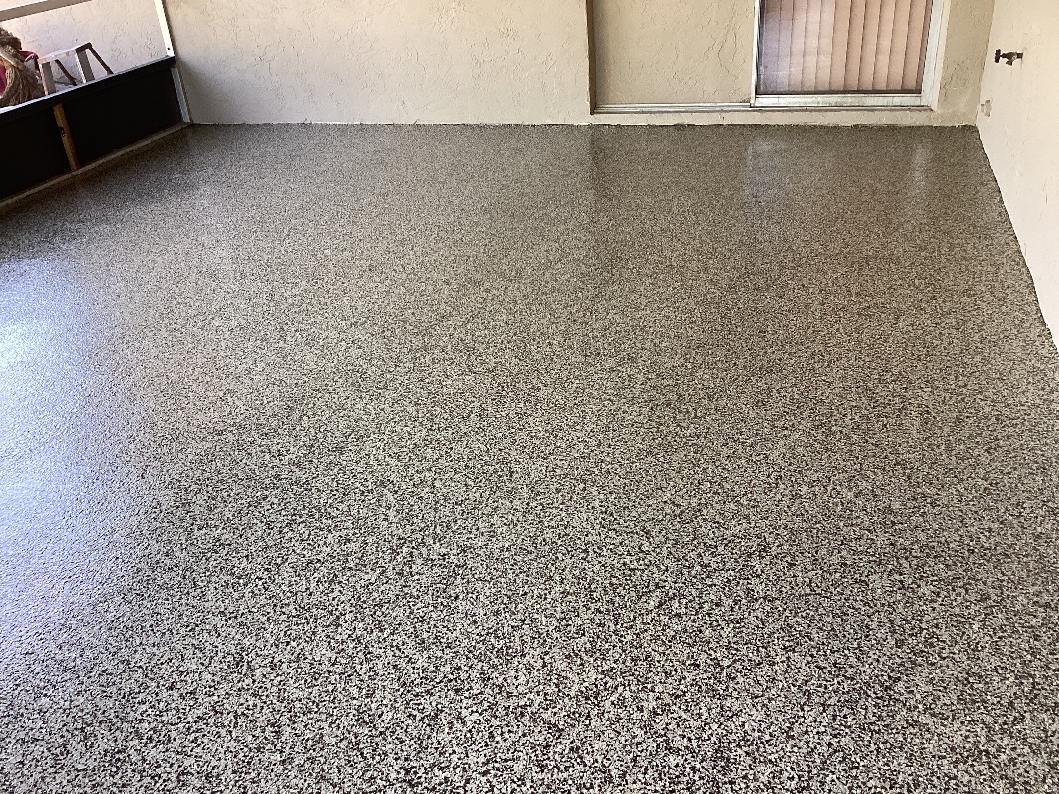 Patio using Cordwood by Amvet concrete coatings llc