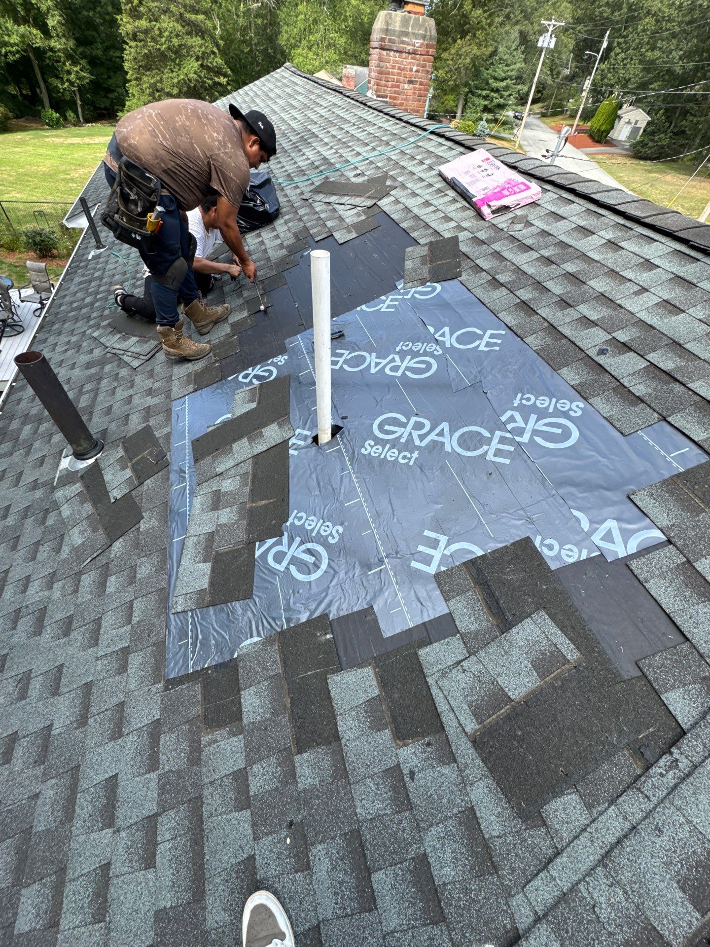 Roof Repair with Shingle Replacement – Chelmsford, MA by Mighty Dog Roofing of Greater Middlesex County