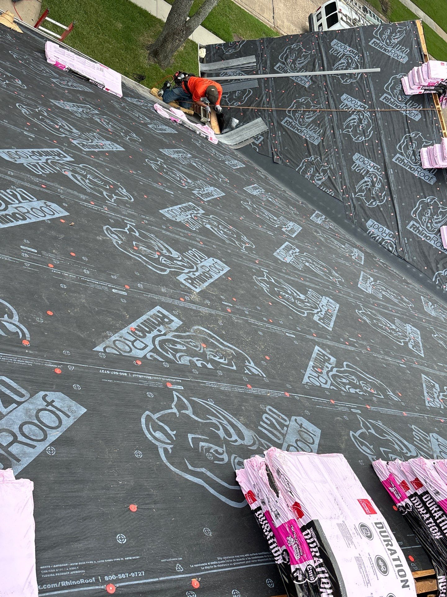 Residential Roofing Installation using Owen's Corning Duration (Lifetime) Shingles by Roof Repair Company