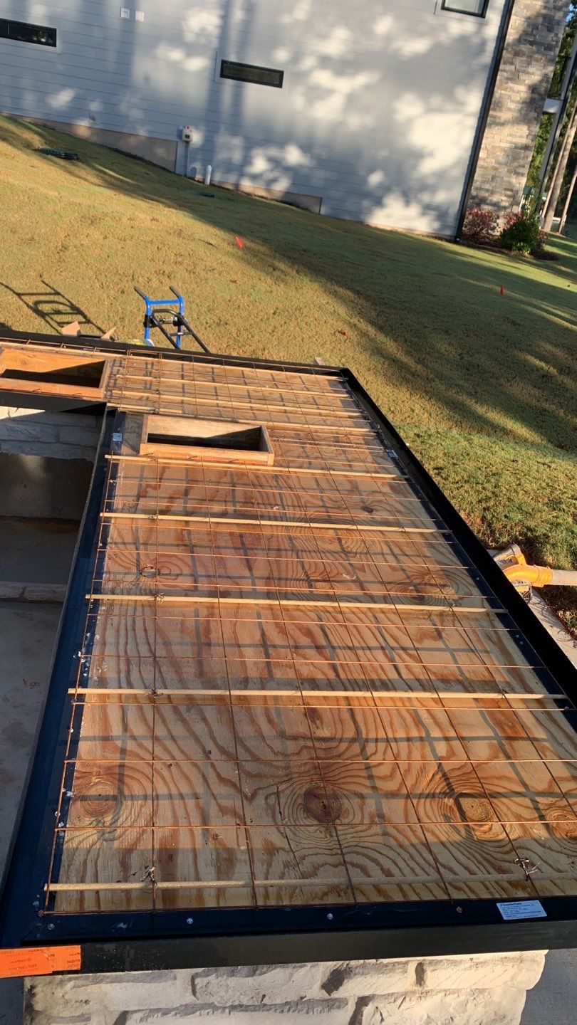 Outdoor Kitchen on Lake Keowee by Xtreme Concrete Services