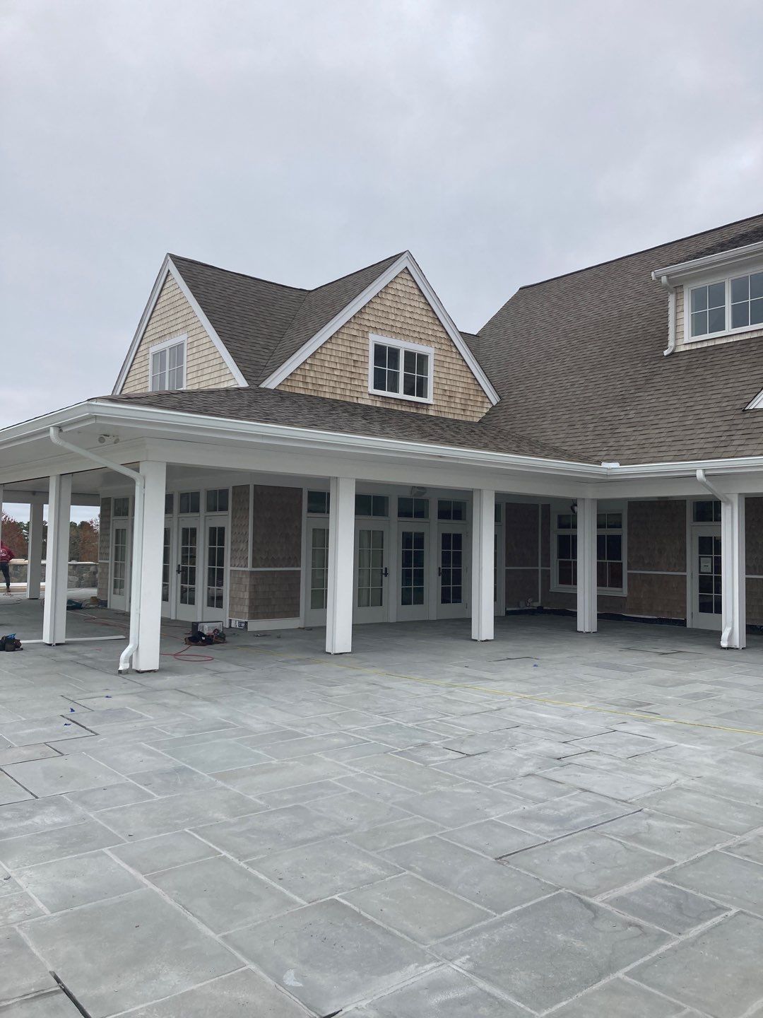 Gutter Installation using 6" K-Style Aluminum Gutter at the Sacconnesset Golf Club by Gutter Pro Enterprises