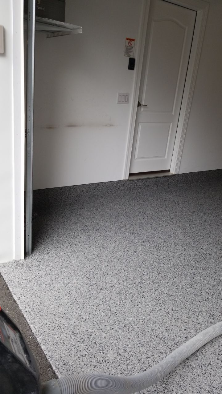 Garage Floor Coating using Penntek in Nightfall by Spectrum Painting, LLC