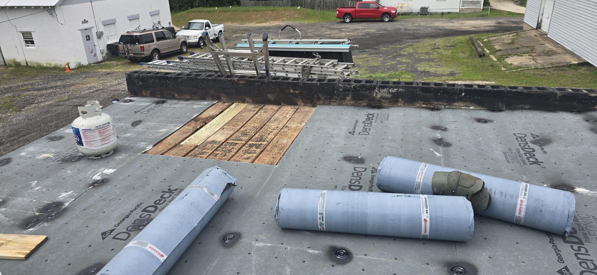 Roof Installation using Silicone APP Elevate Coating by ExteriorPros