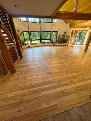 Austrailian Cypress Hardwood Repair and Refinishing in Shawnee