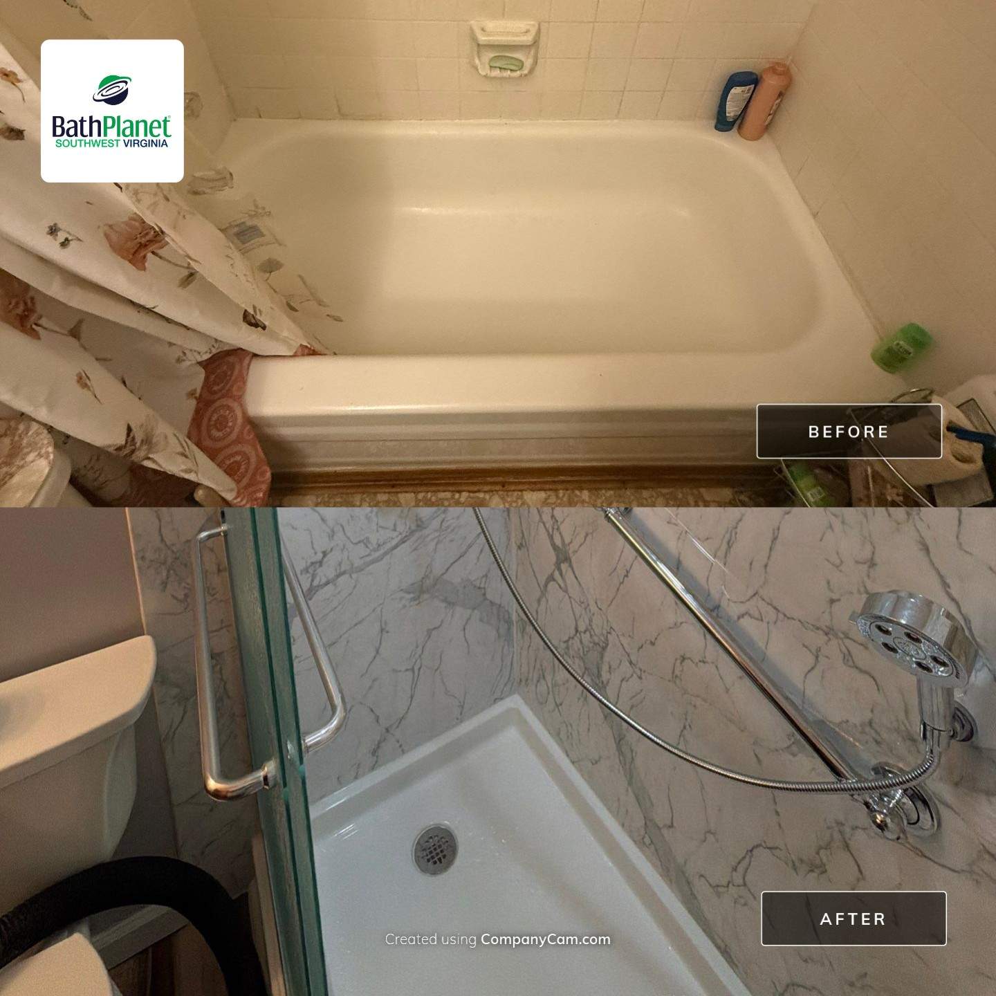 Tub to Shower Remodel by BathPlanet SW Virginia
