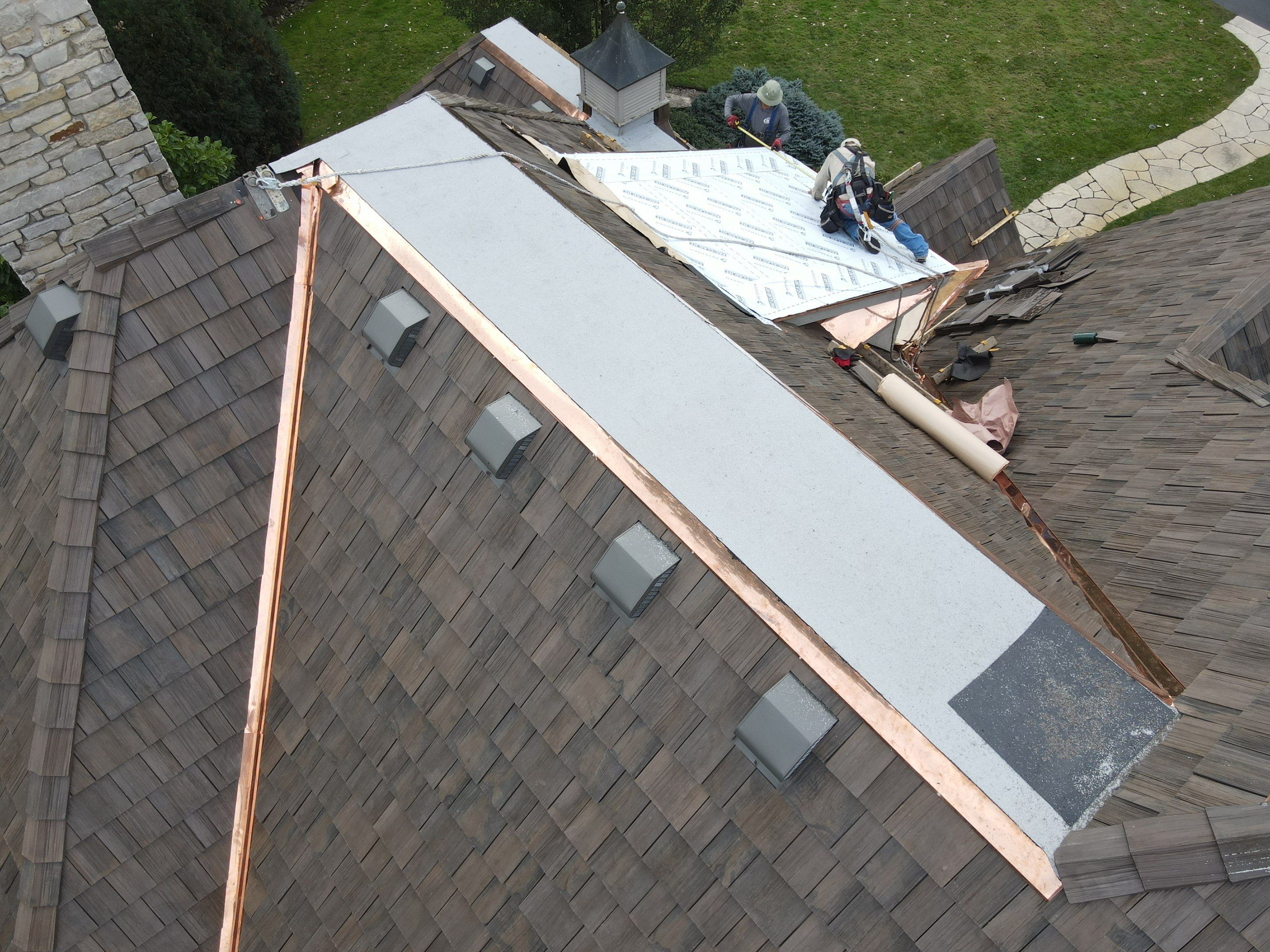 Project in Libertyville by CRC Cedar Roofing Company