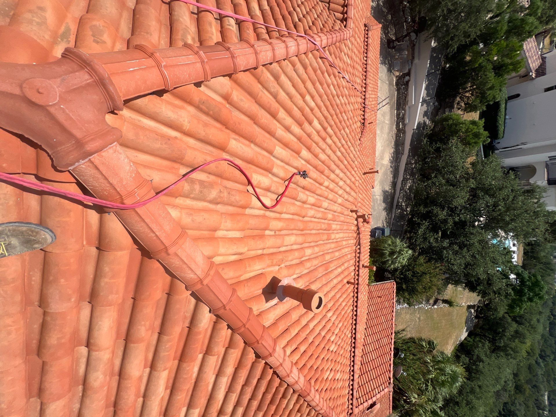 Tile Roof Wash Project in San Antonio by Bright Choice
