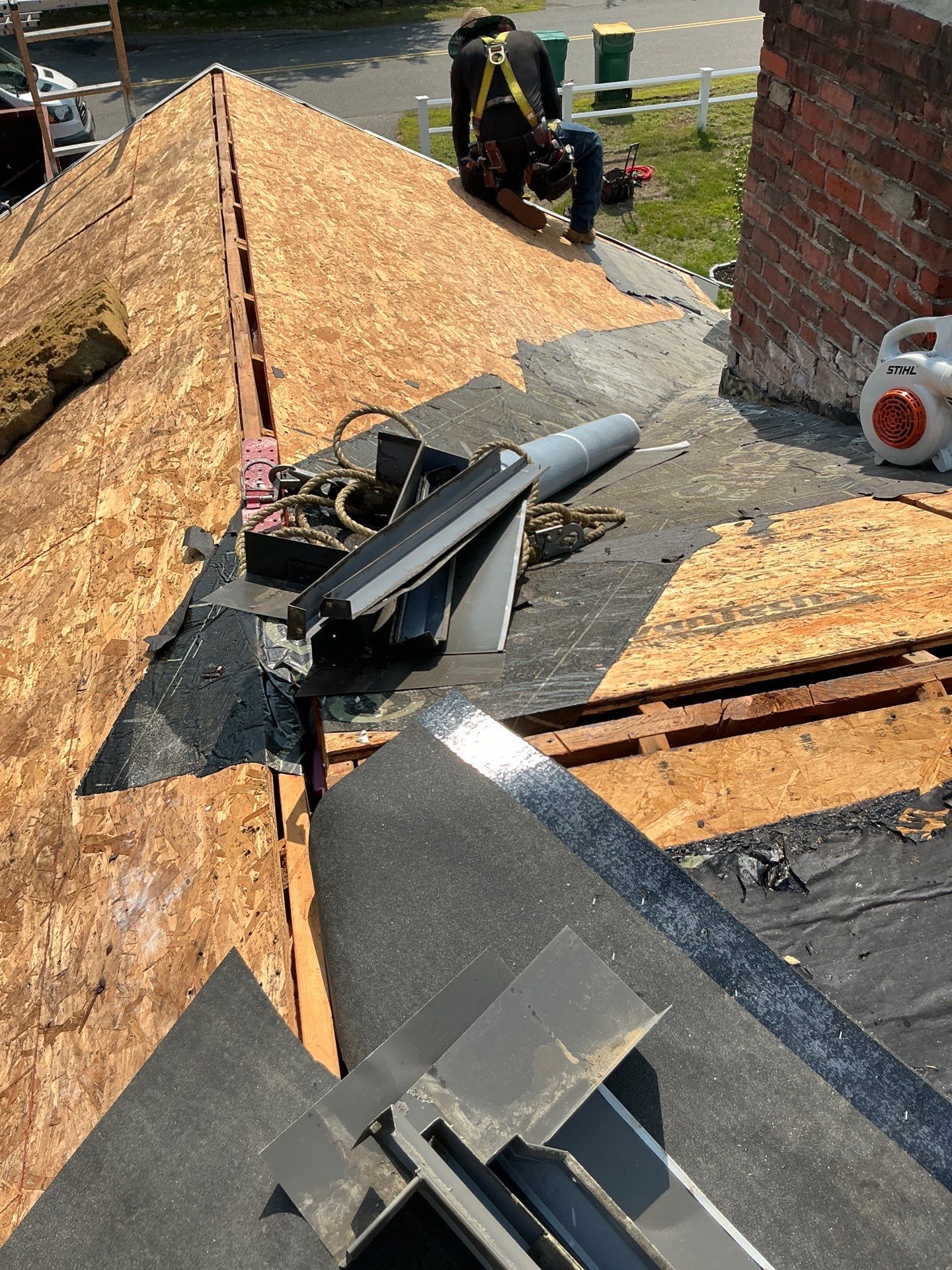 Full Roof Replacement & Chimney Repair – Onyx Black, MA by Mighty Dog Roofing of Greater Middlesex County