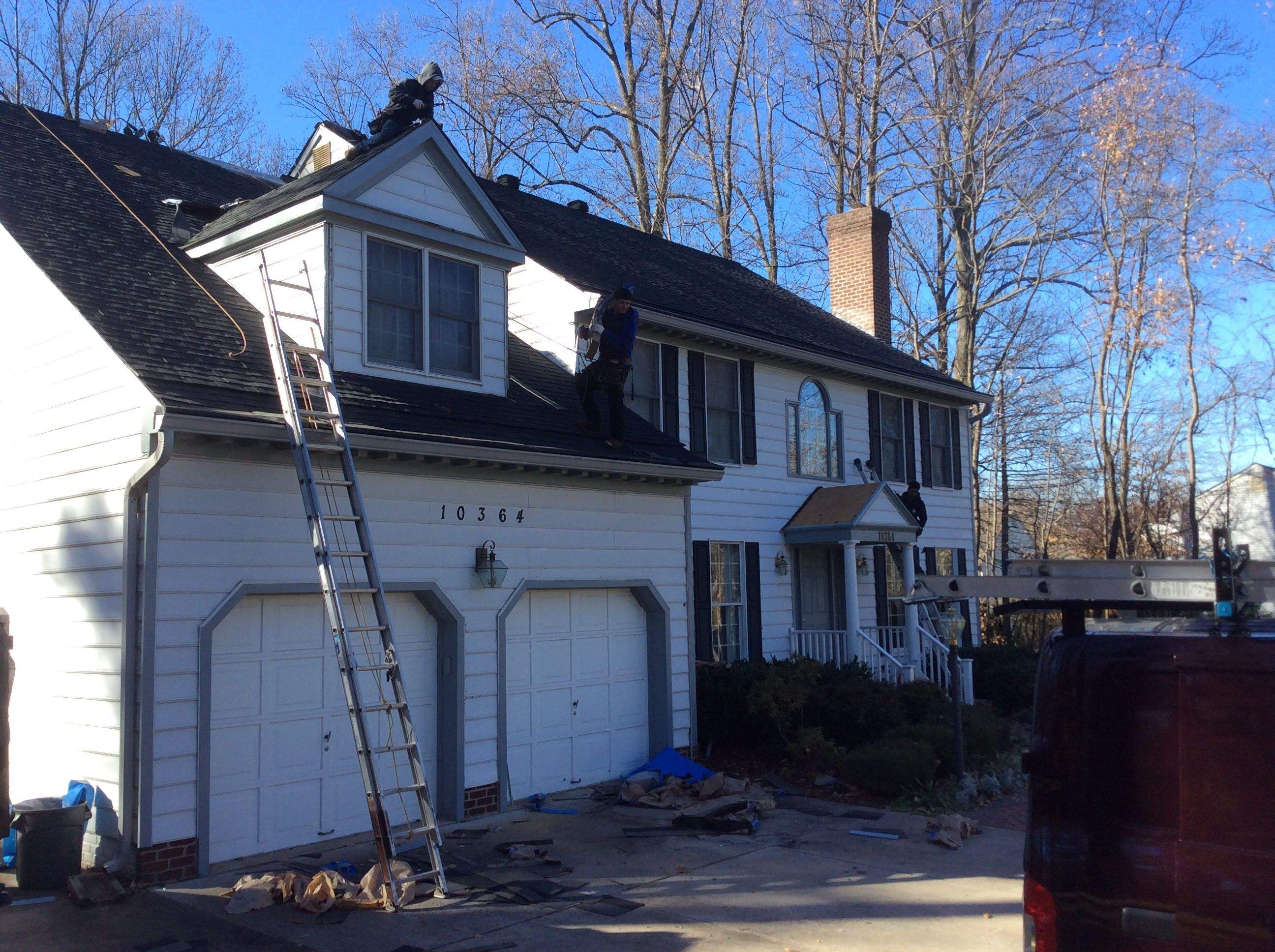Residential Roofing Installation using Charcoal Black by Alpha Design Services