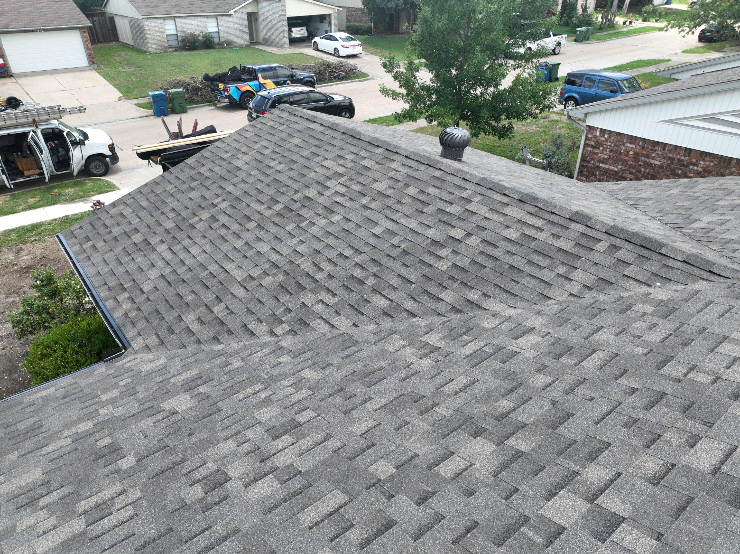 Residential Roofing Installation using Malarkey Highlander Weathered Wood Plus by OneSource Roofing and Restoration