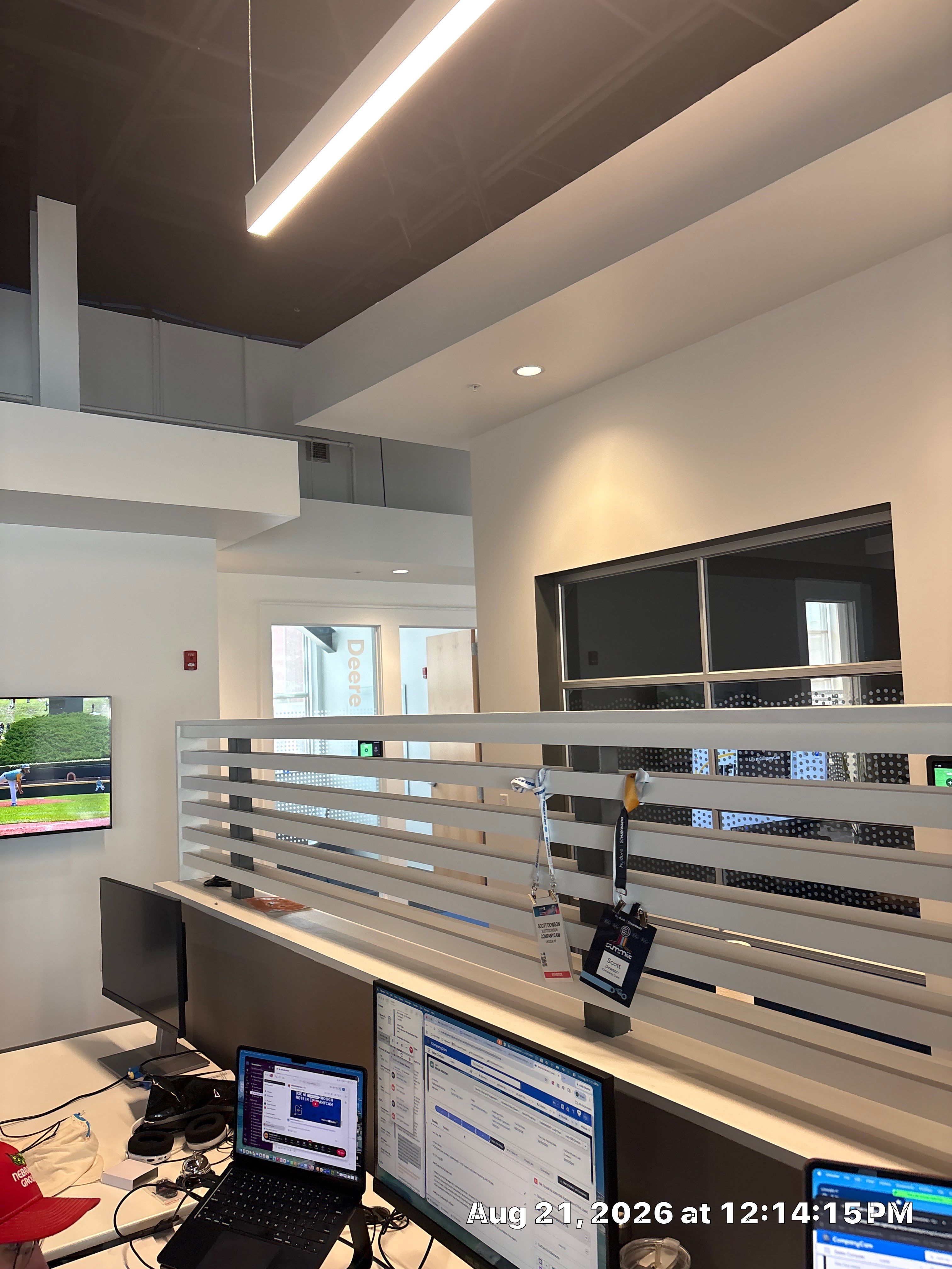 Lincoln Corporate Office Build-Out with Slatted Partitions and Acoustic Baffles by CompanyCam Sales Demo