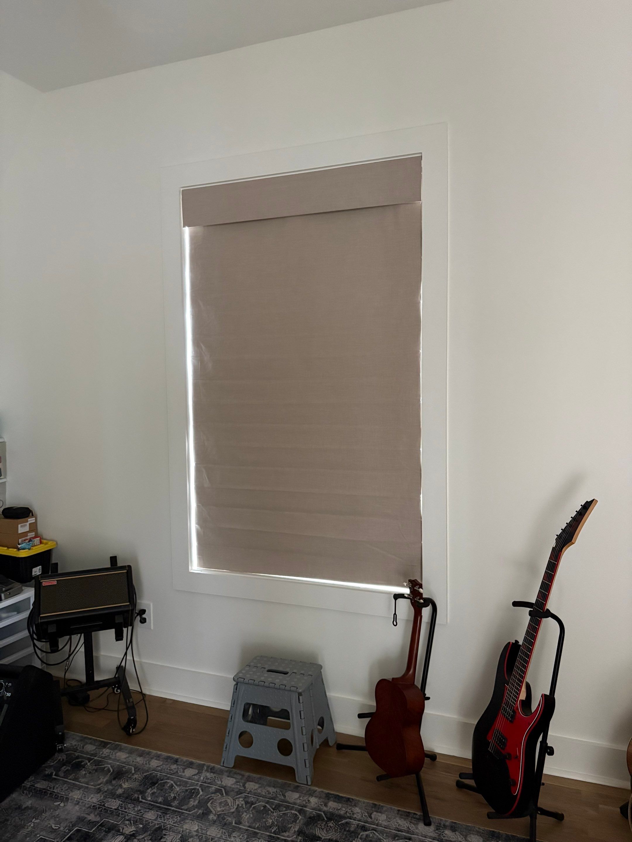 Roman and Woven Wood Shades Project in Huntsville by Blinds and Borders