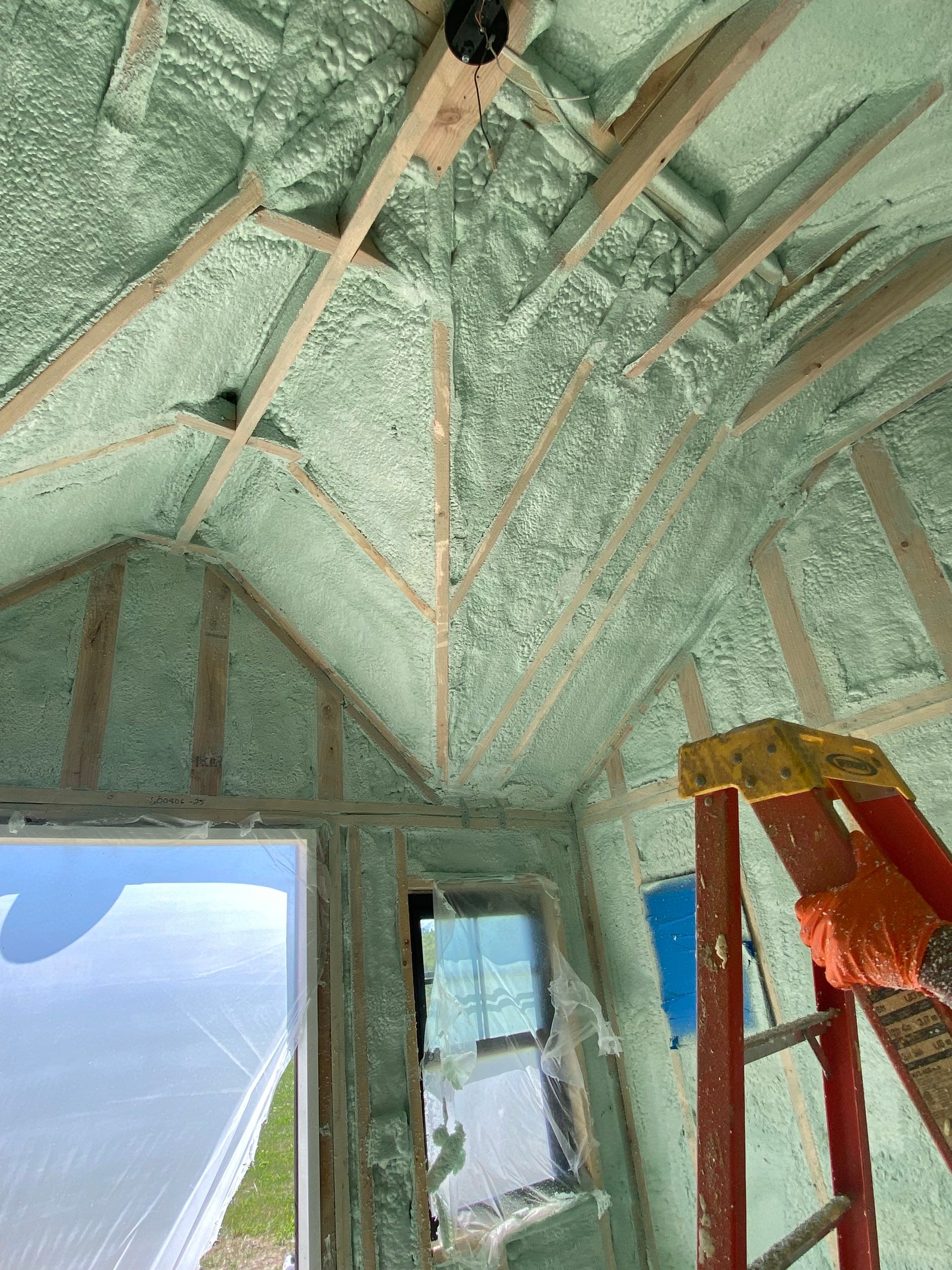 Exterior Walls using Closed Cell Spray Foam by NYS Foam & Energy