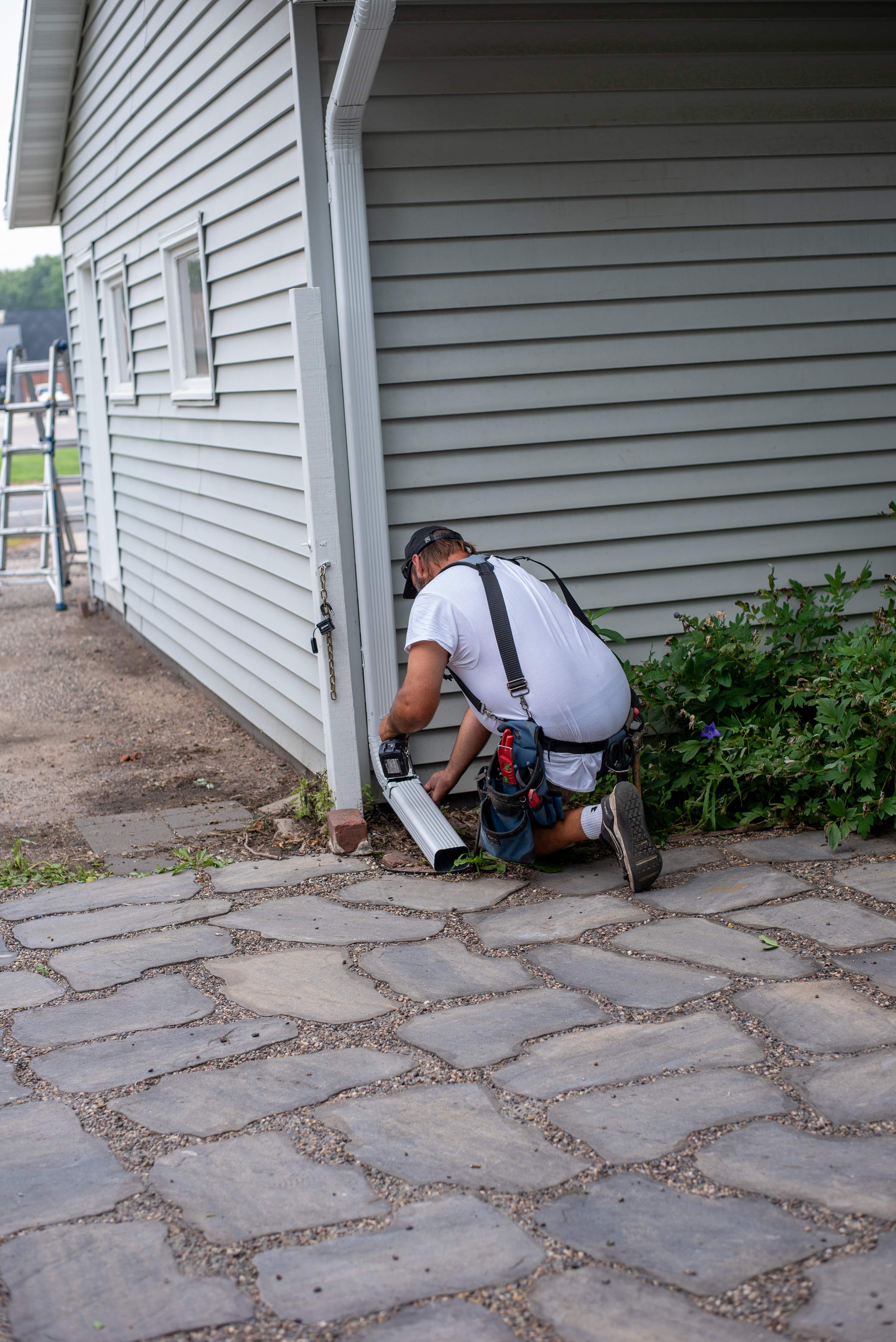 5-Inch White Seamless Gutter Installation – St. Cloud, MN by Next Level Seamless Gutters / Exteriors Inc.