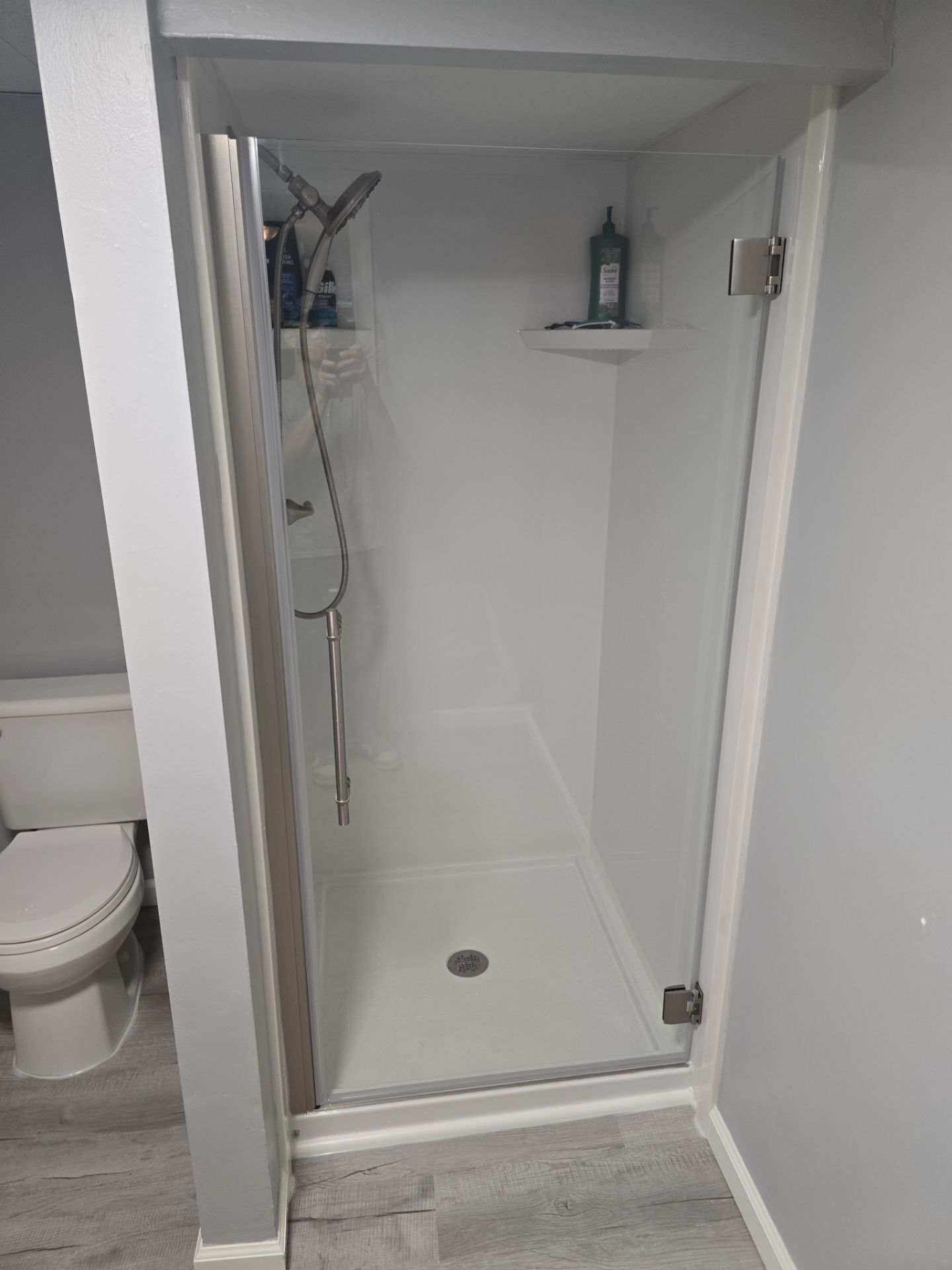 Basement Shower Replacement and Flooring by The Shower Company