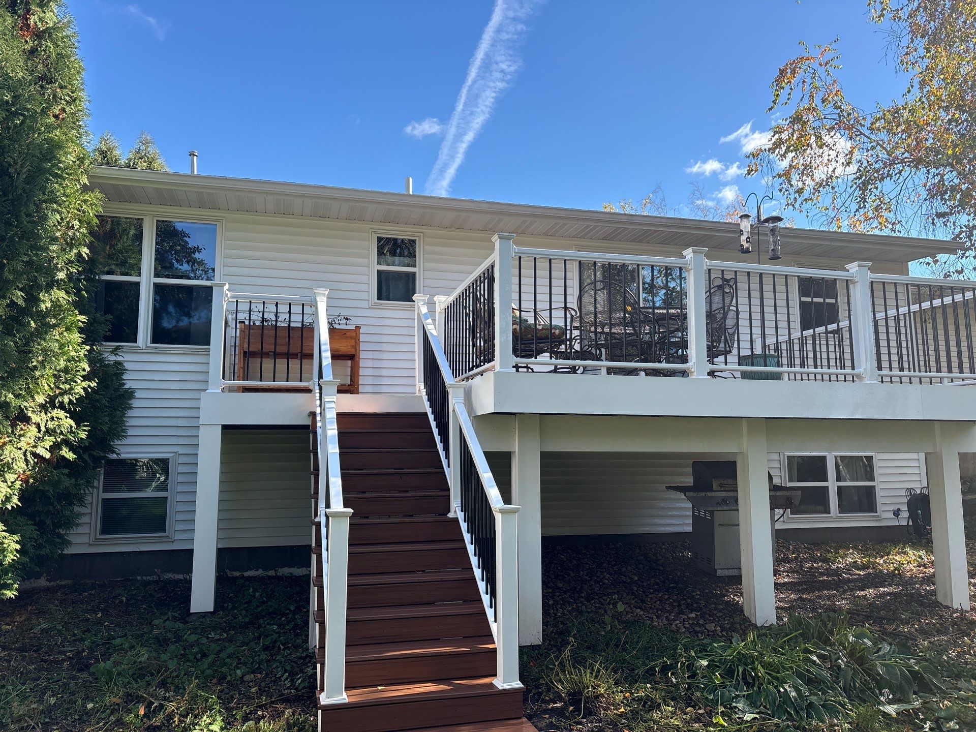 Residential Vinyl Siding Cleaning and Wood Deck Power Washing in Madison by Under Pressure Power Washing