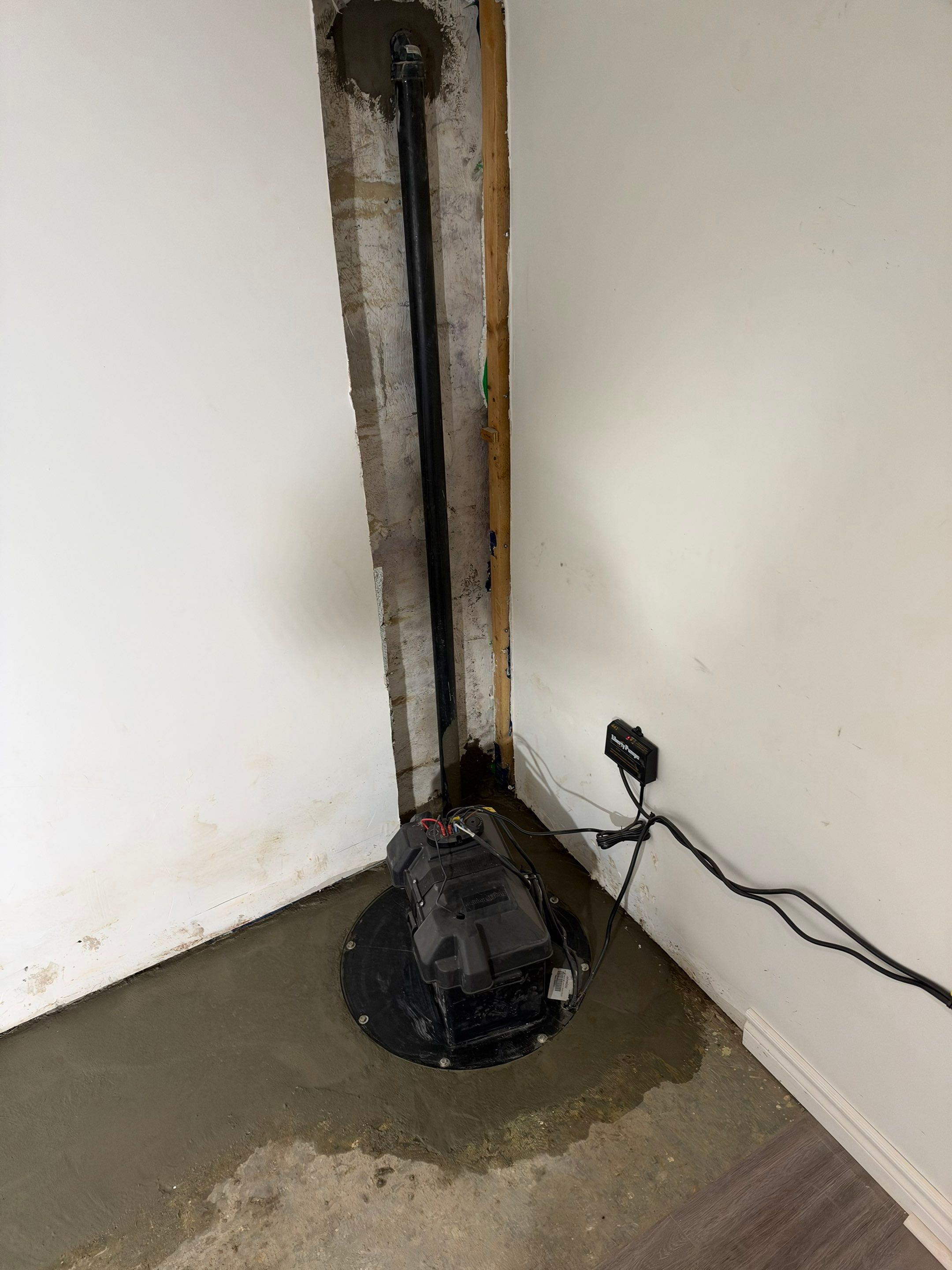 Sump pump project in Toronto, ON by Canada Waterproofers Inc