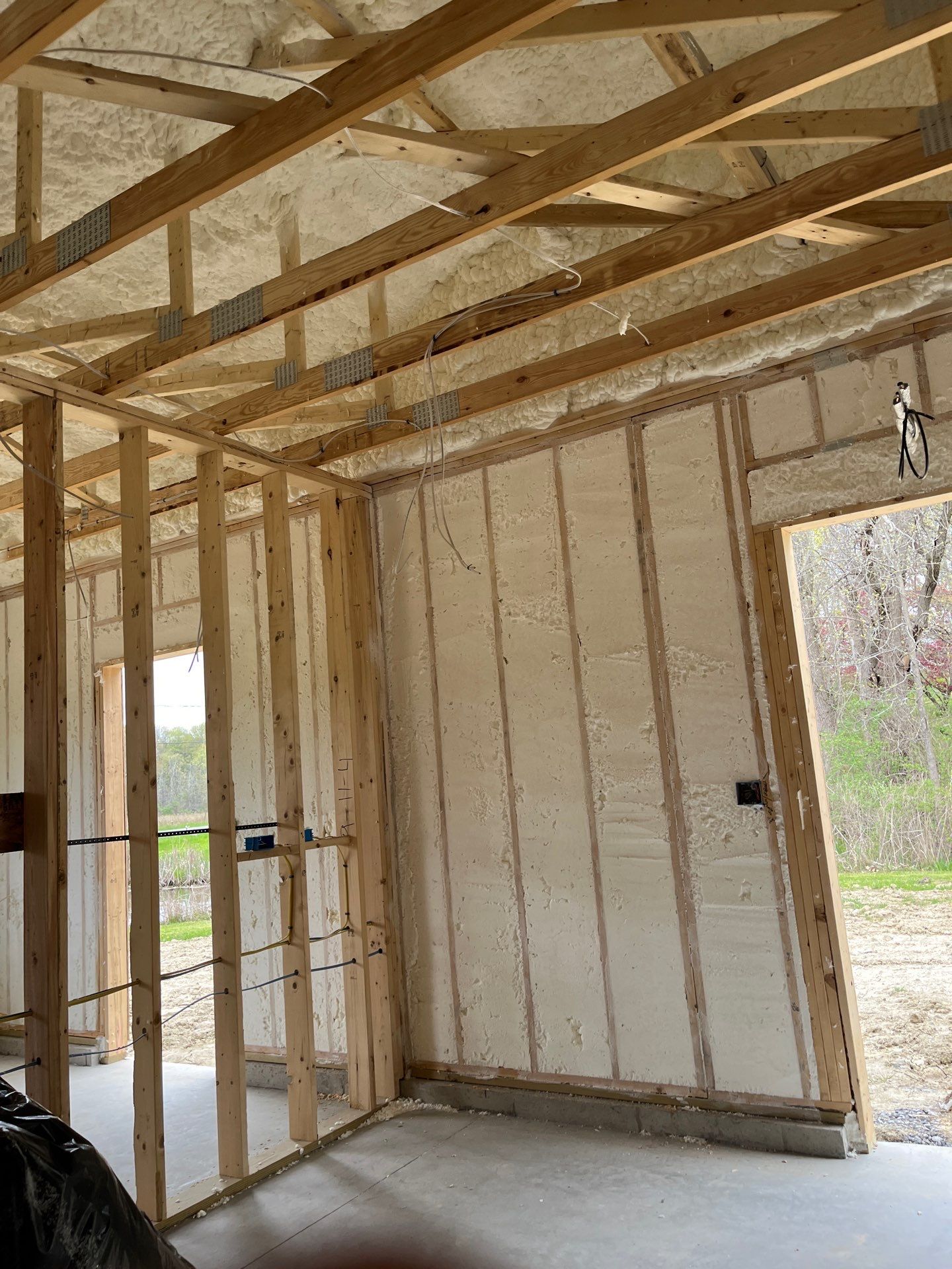 New Construction using open cell spray foam by NYS Foam & Energy