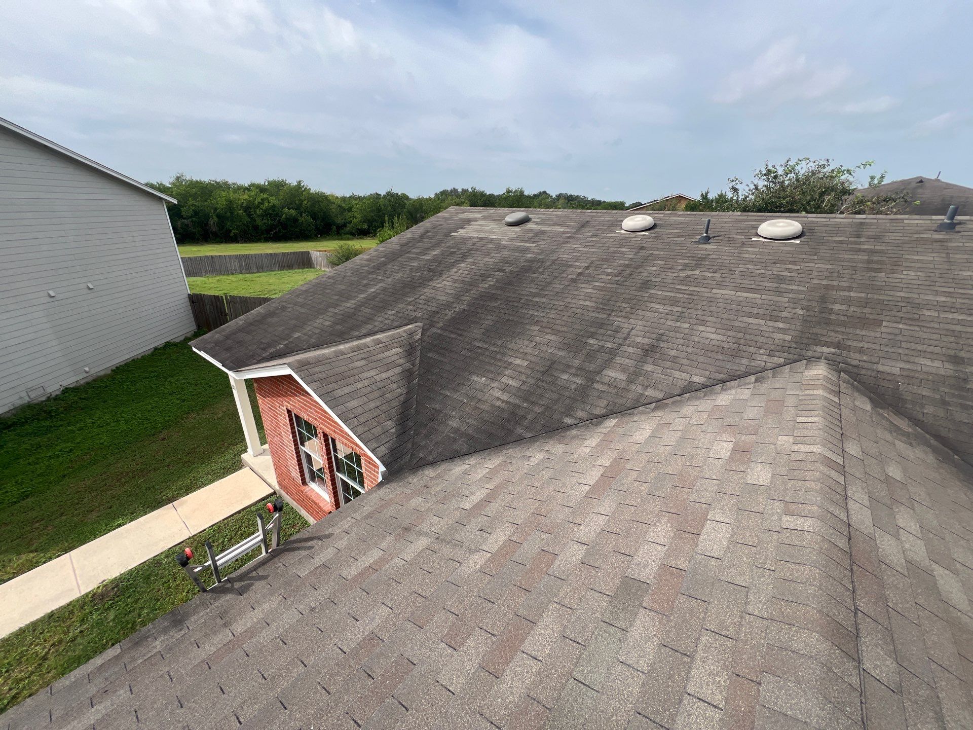 Shingle Roof Wash Project in Cibolo by Bright Choice