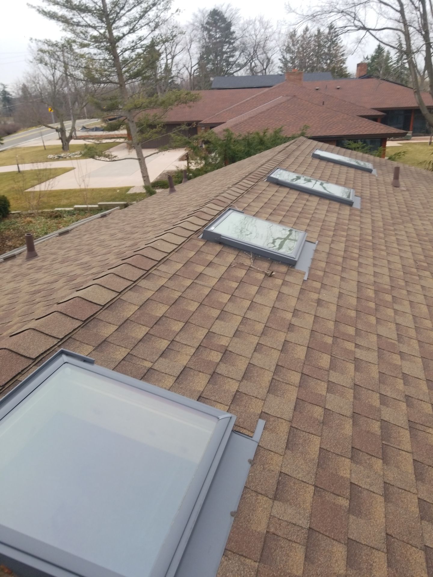 Velux Skylights, GAF Roofing, Front Porch Overhang by Northwest Construction