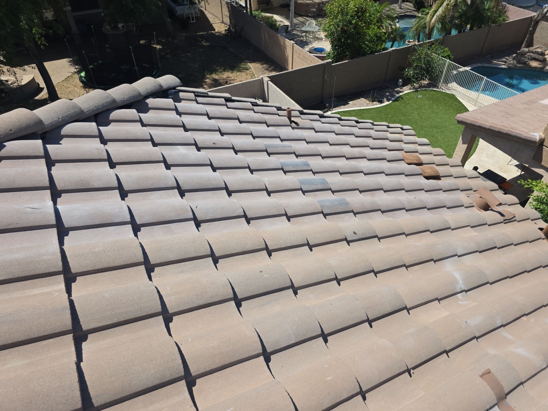 Tile Reset using Concrete Tiles in Mesa, Arizona by Weather-Tite Roofing