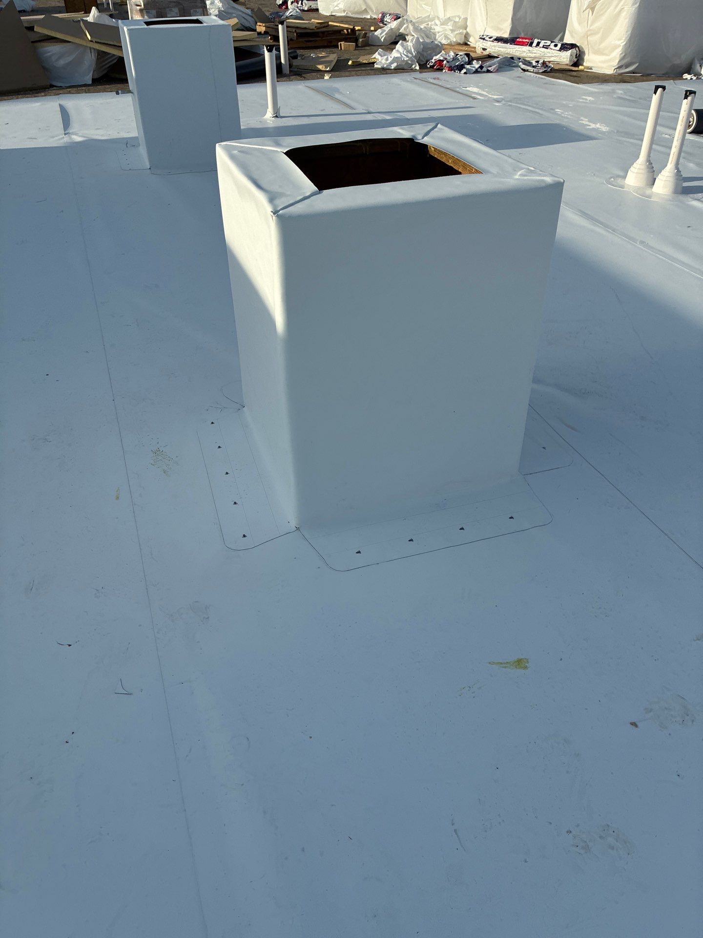 In Progress Commercial Replacement by Collis Roofing Inc.