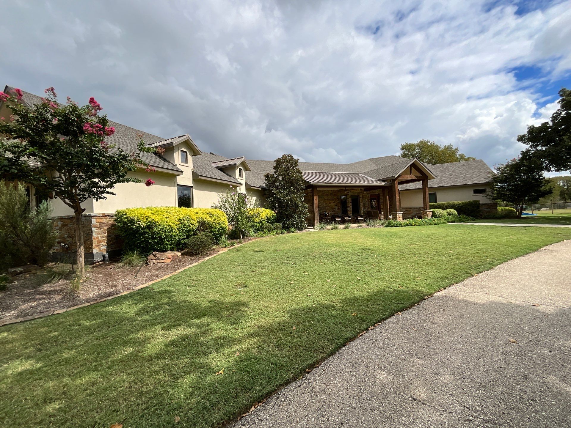 Insurance Claim Roof and Gutters using Certainteed Landmark Weathered Wood by Tex-Line Roofing